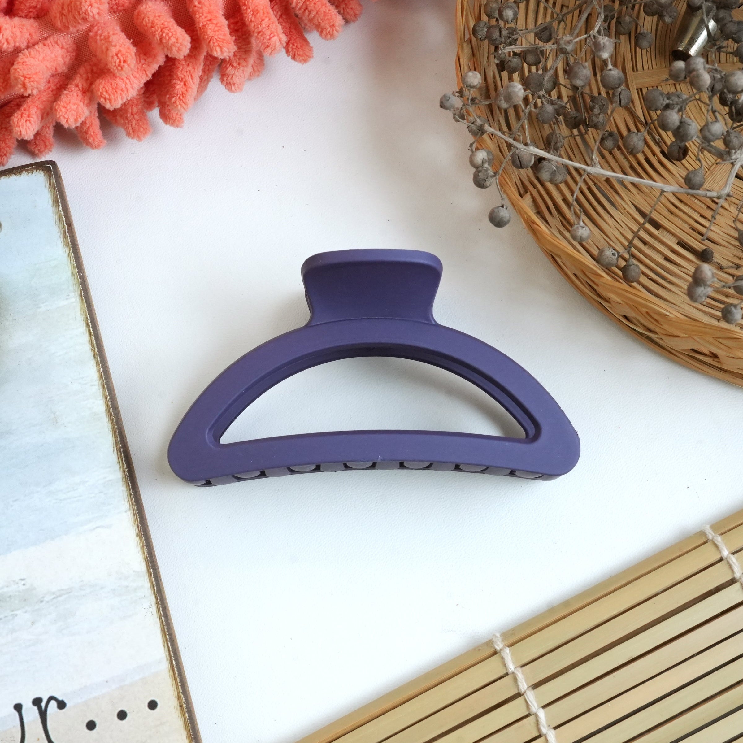 Multicolor Matte Hair Claw Clips