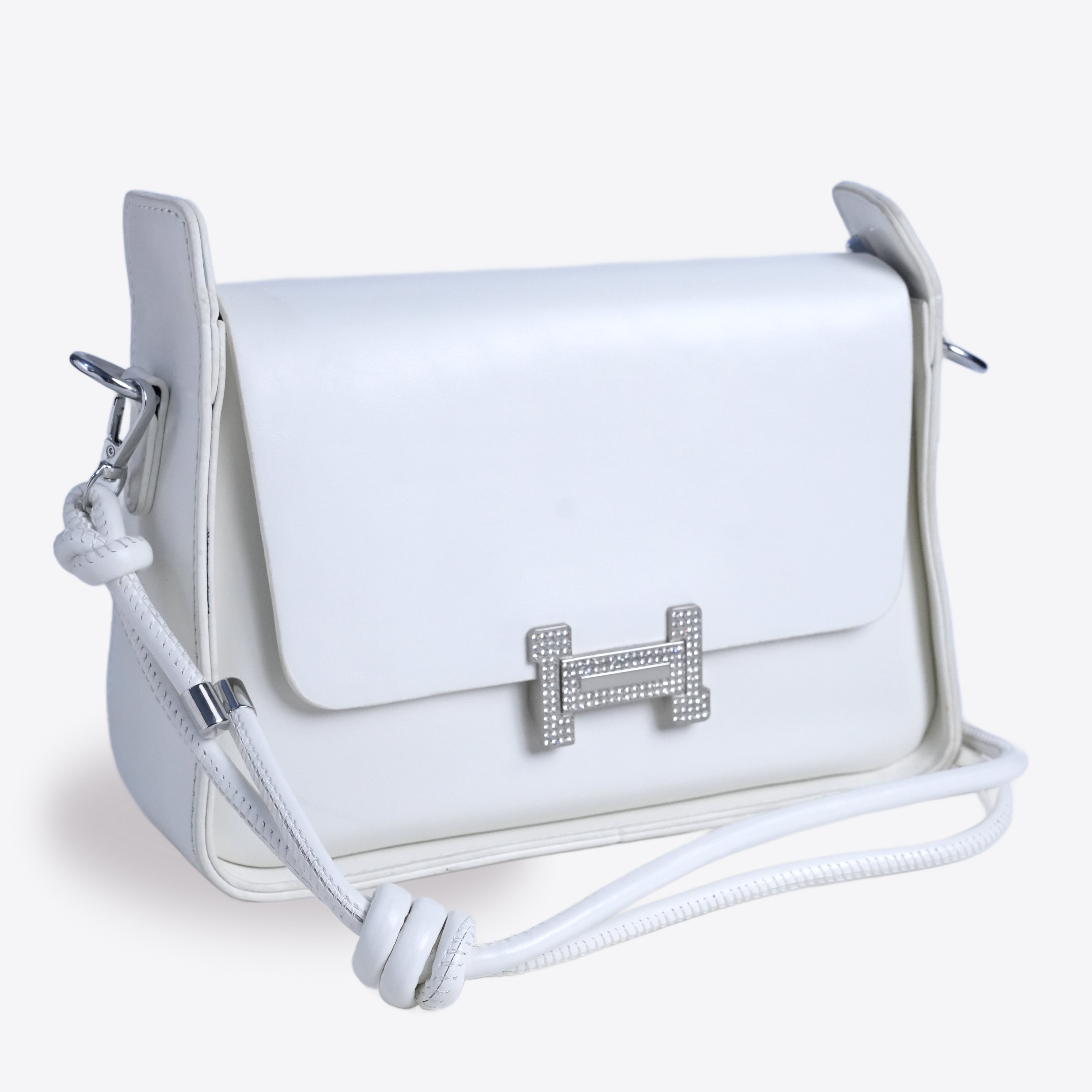 Women Sleek Crossbody Bag White