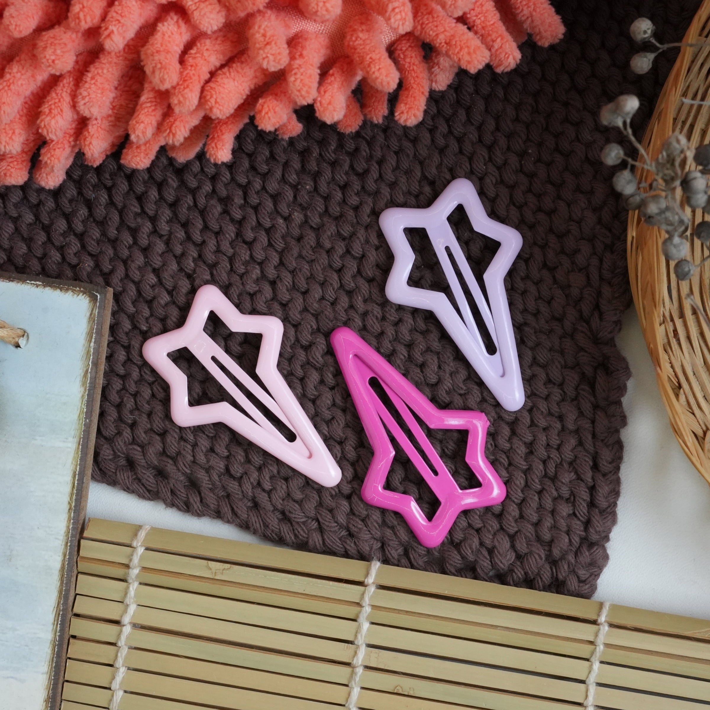 Colorful Star Hair Pins Set