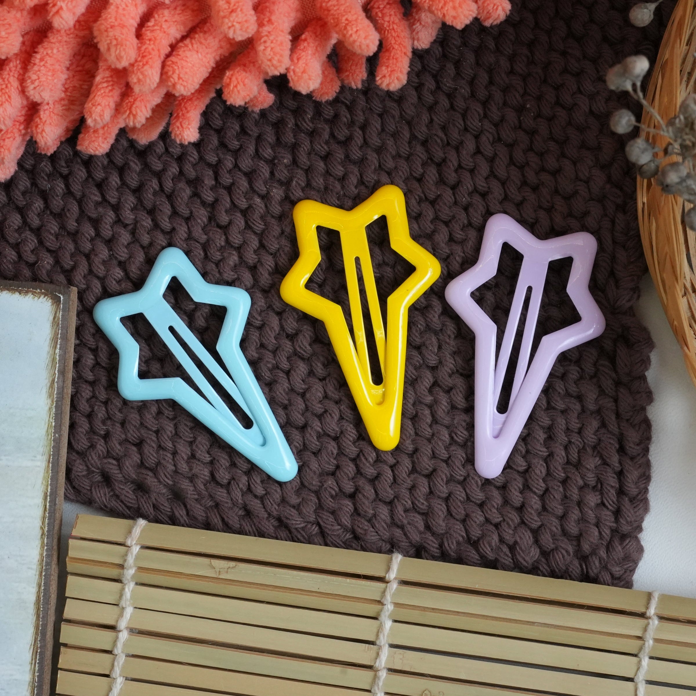 Colorful Star Hair Pins Set