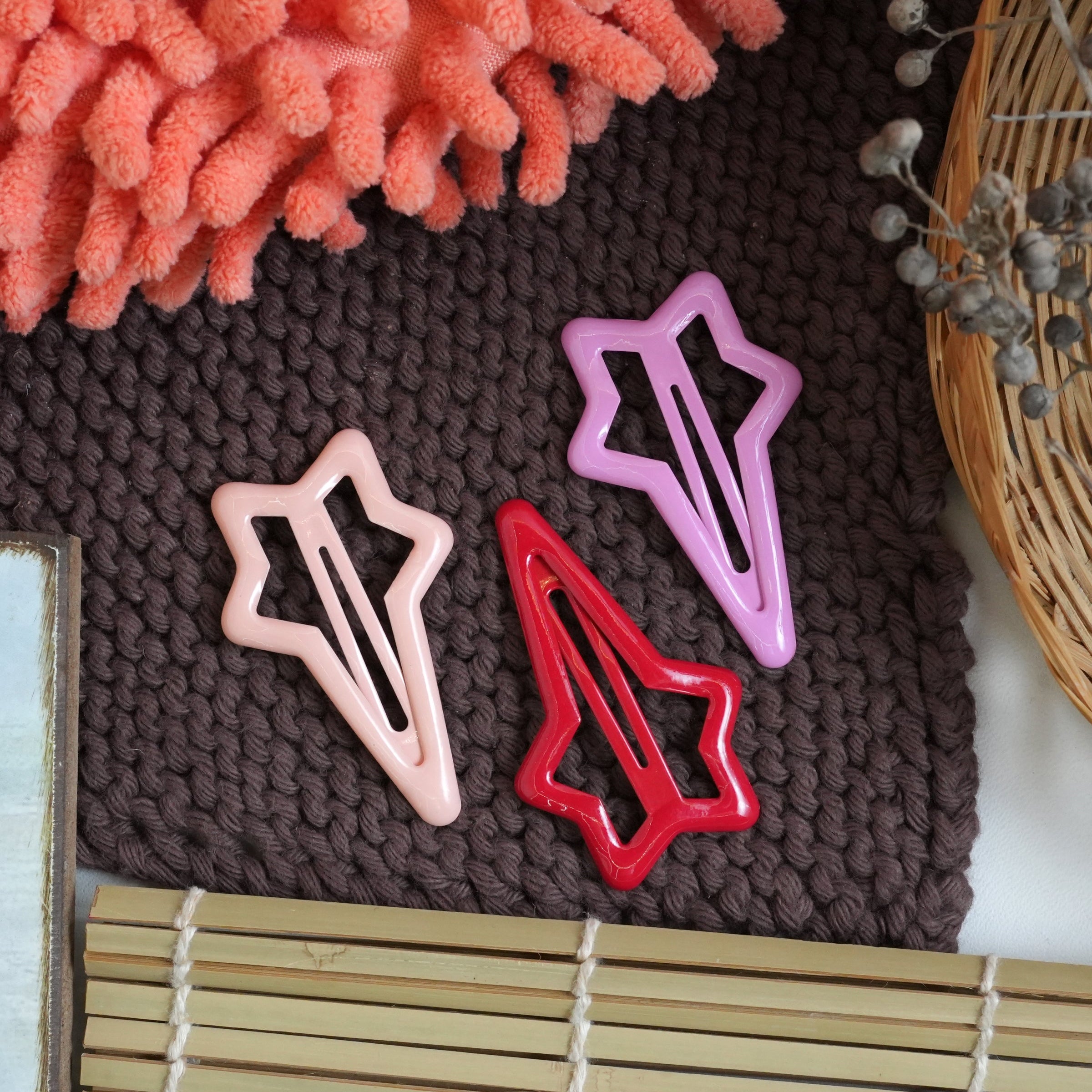 Colorful Star Hair Pins Set