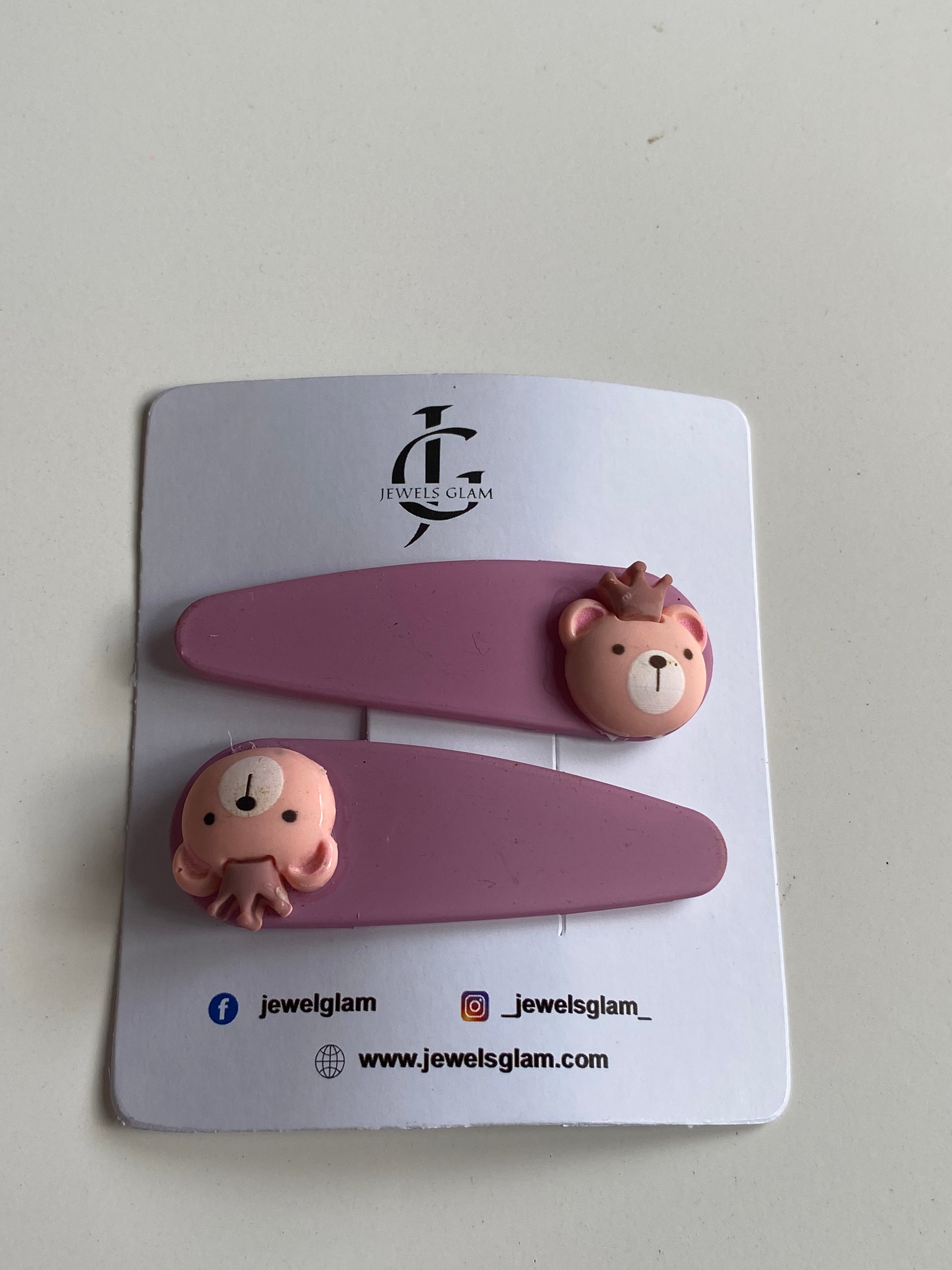 Adorable Character Hair Snap Pins (Pair)