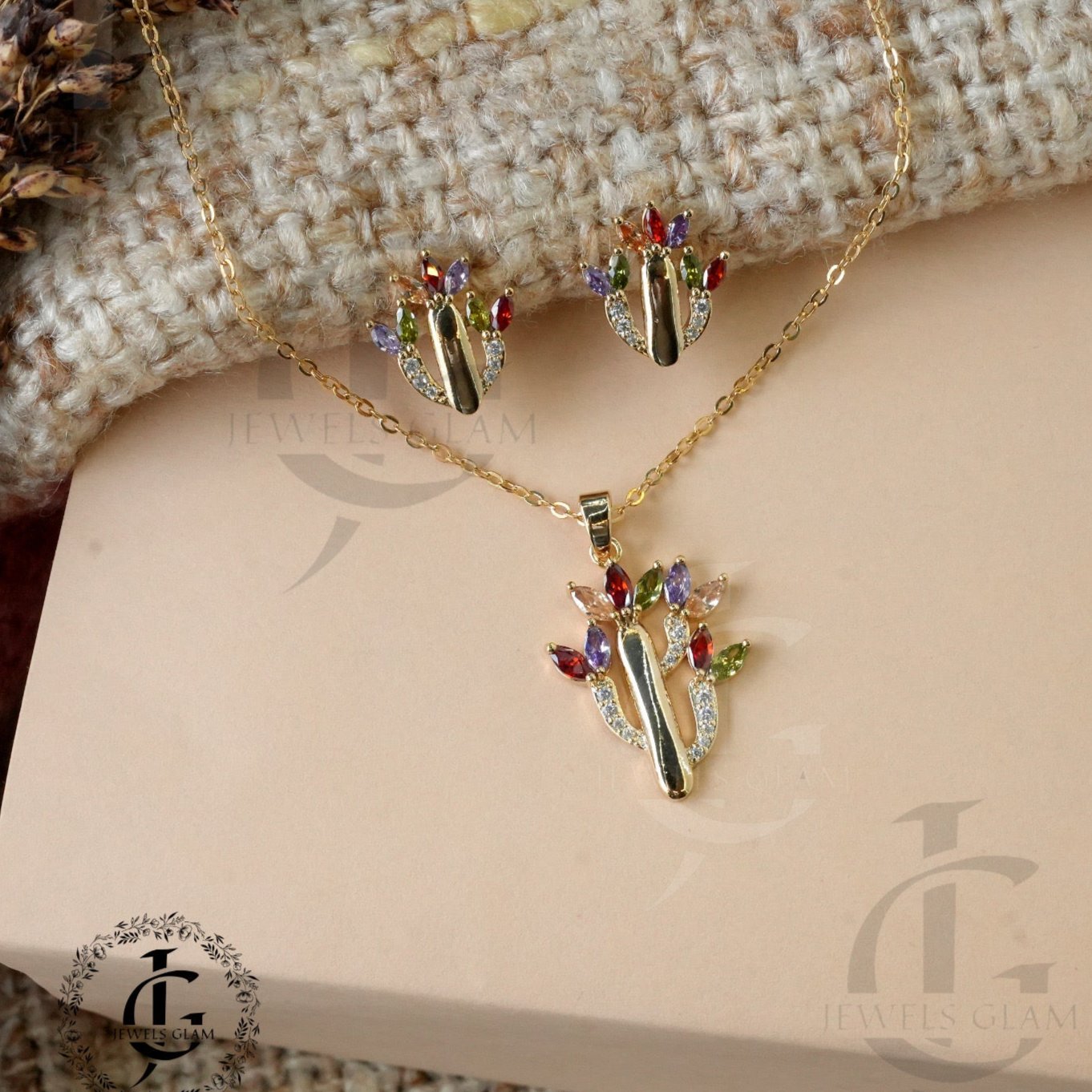 Multicolor Elegance Branch Jewelry Set