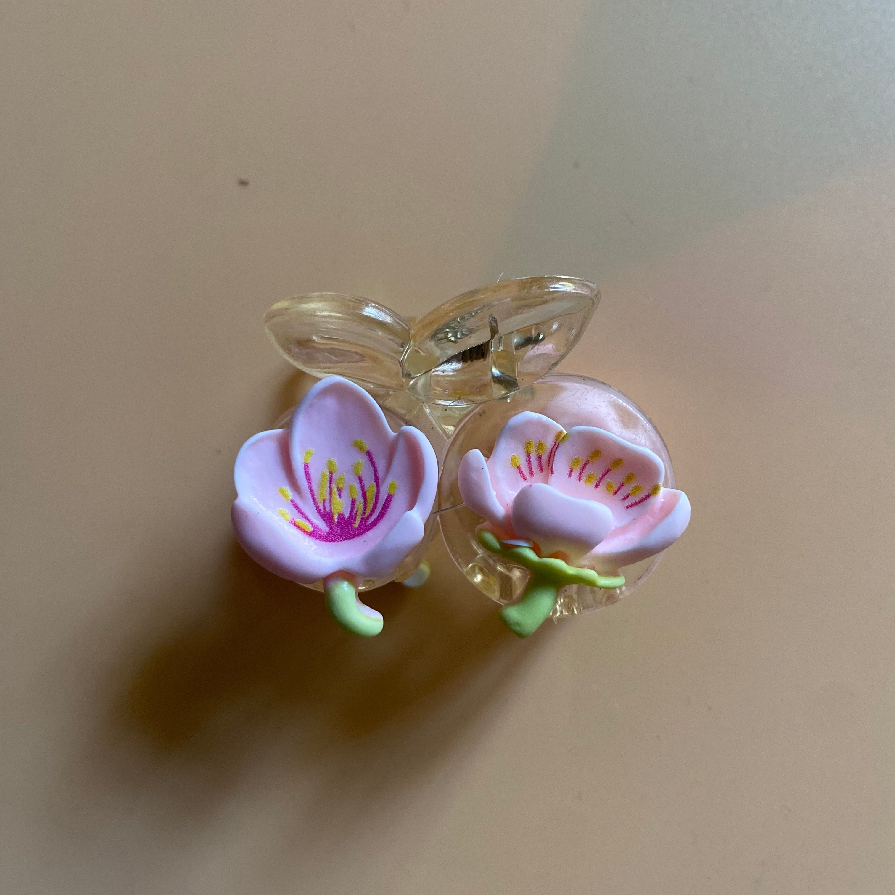 Cherry Blossom Mini Hair Claw Clips