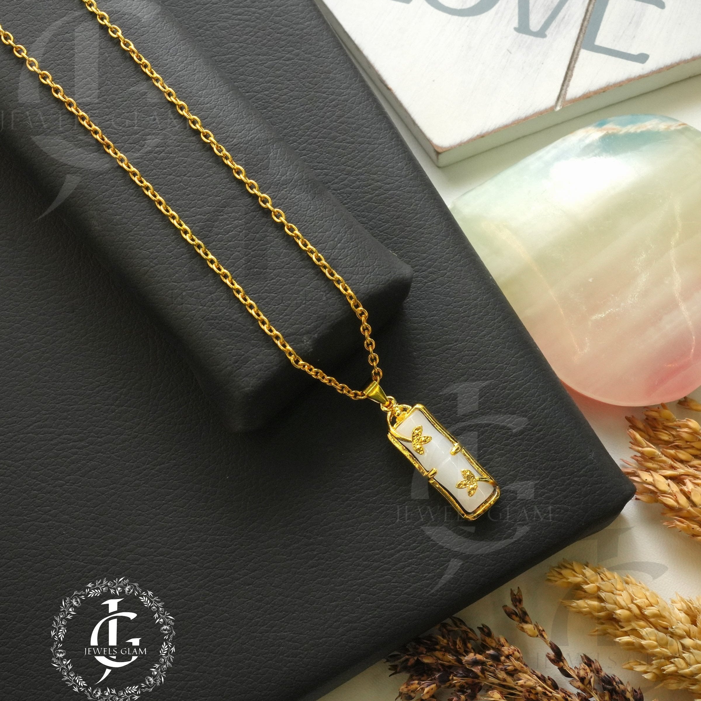 Golden Butterfly Charm Pendant Necklace