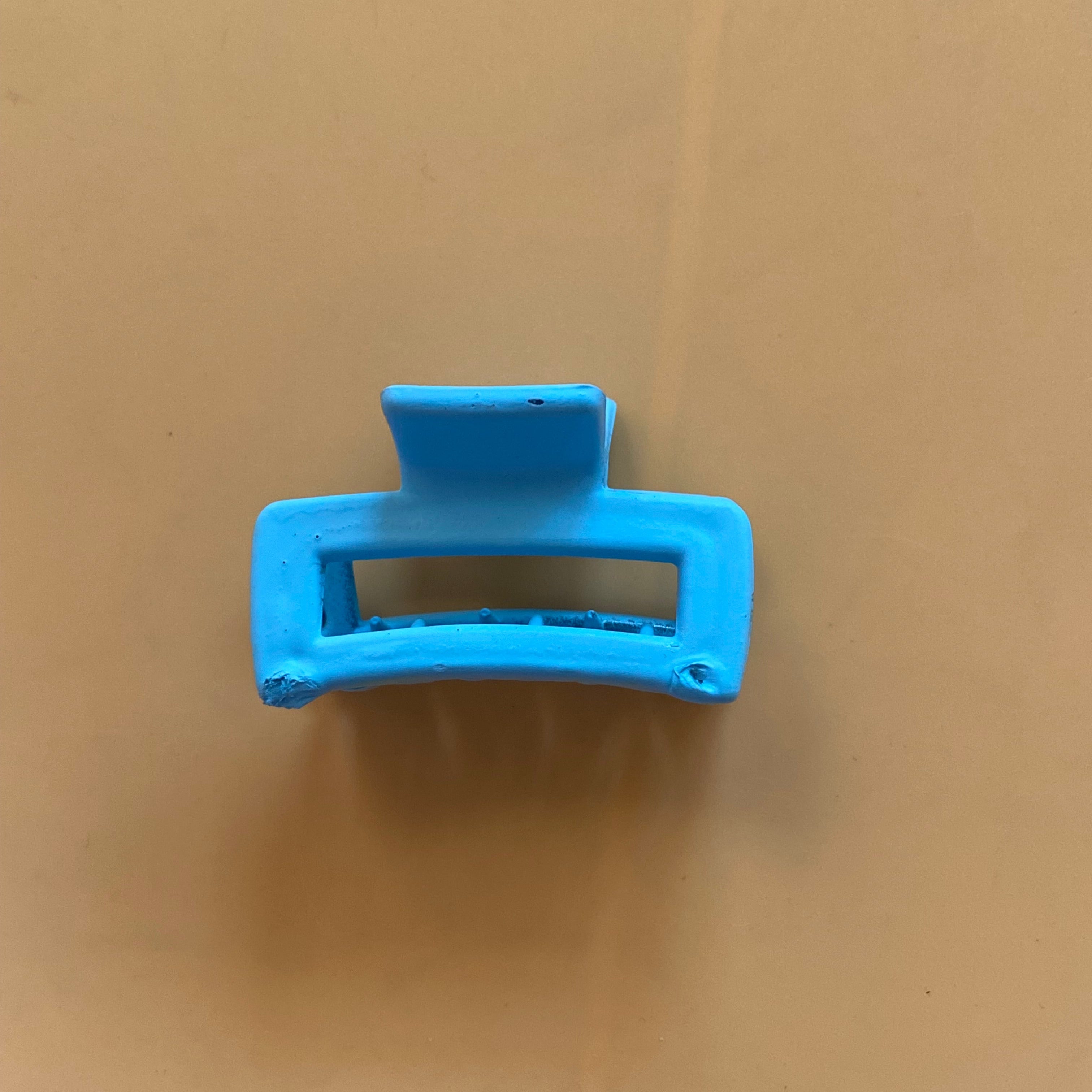 Compact Blue Hair Claw Clip (small)
