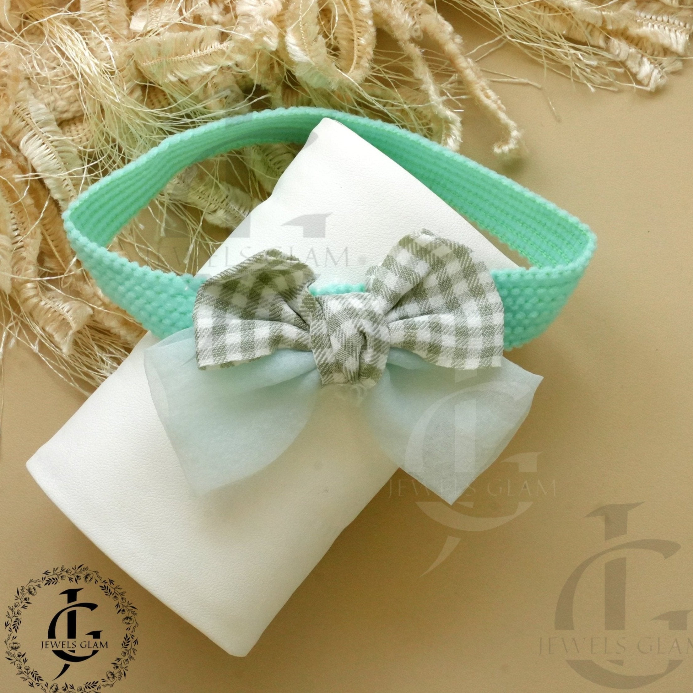 Gingham & Pastel Bow Stretchable Headbands