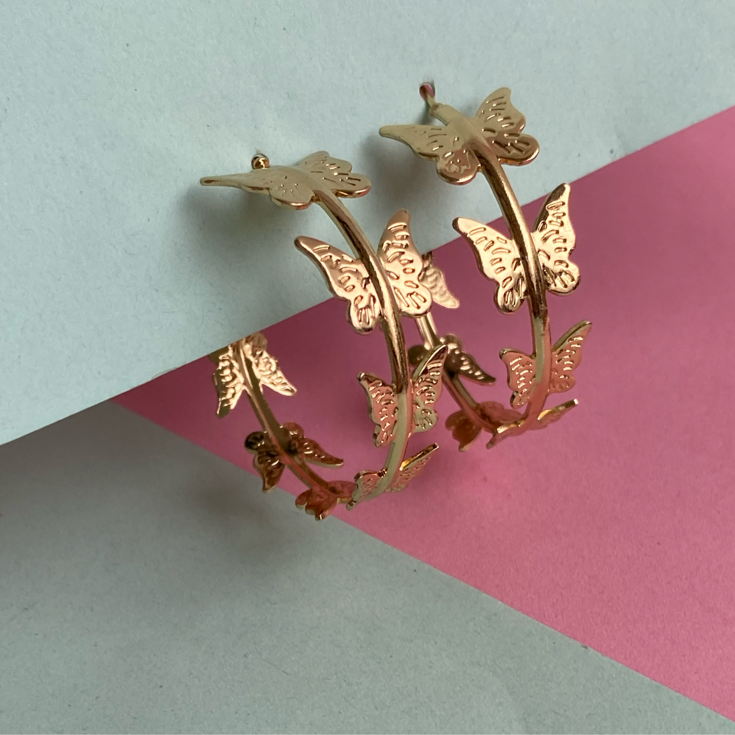 Gold Butterfly Earring