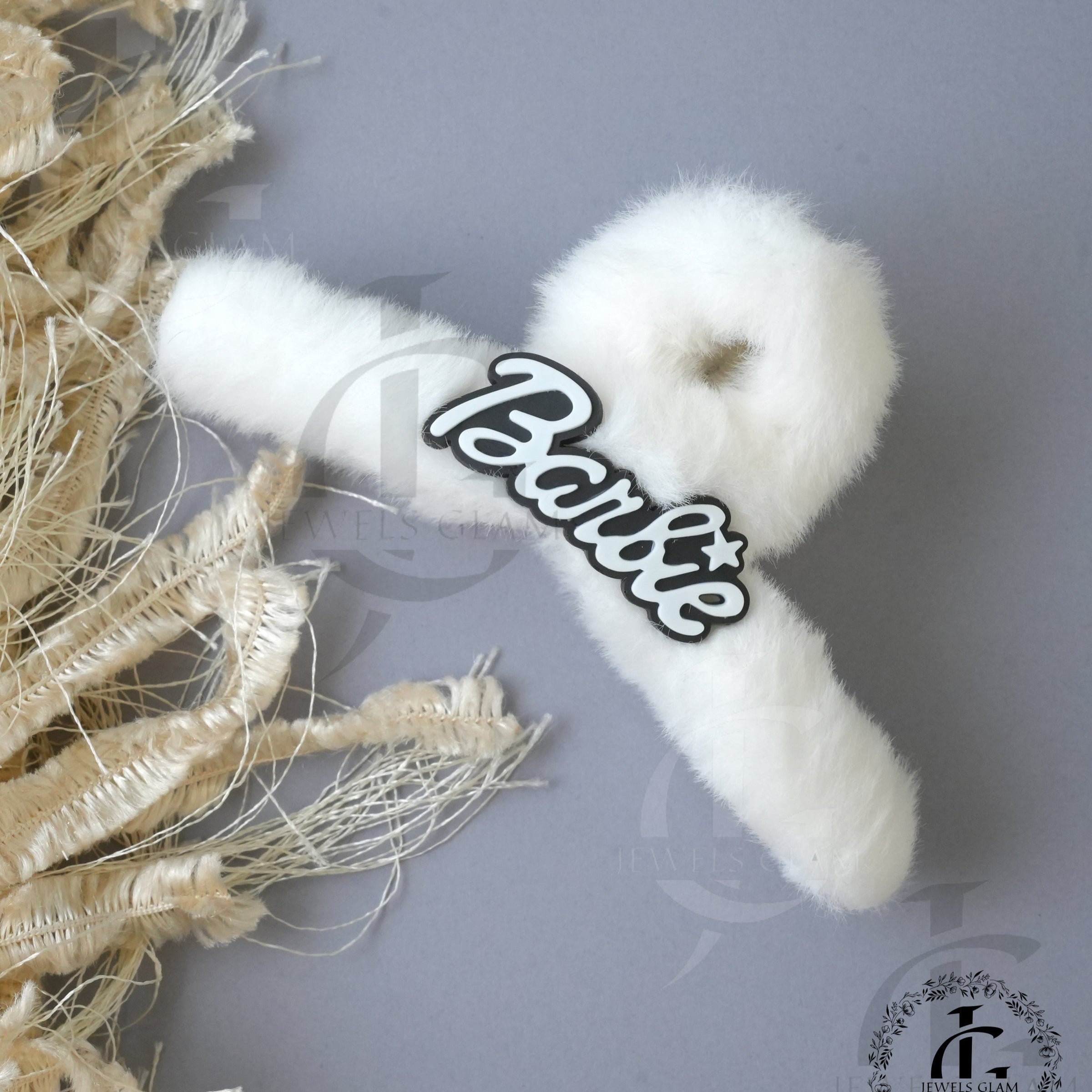 Fuzzy Barbie Hair Claw Clips