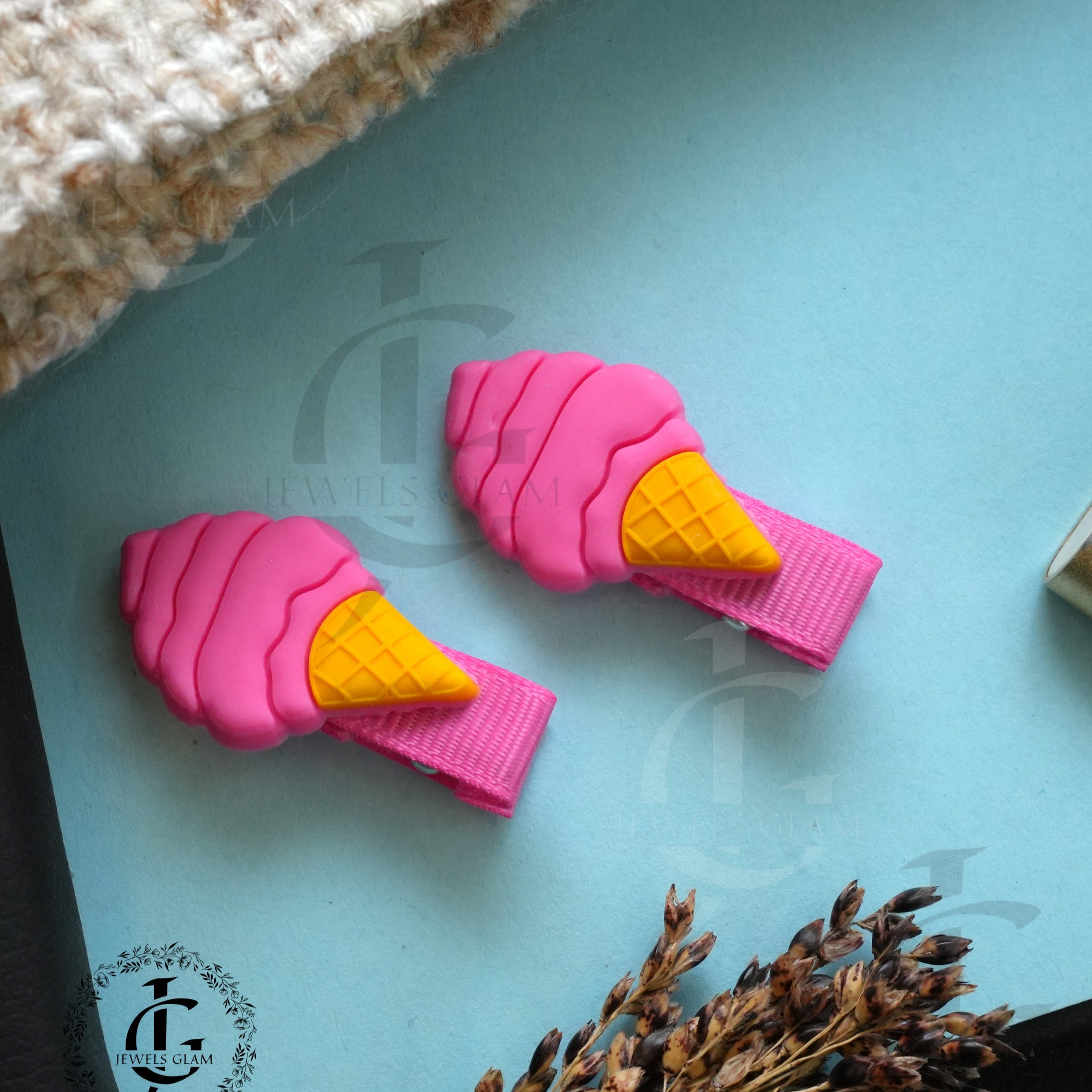 Playful Silicone Hair Pins (Pair)