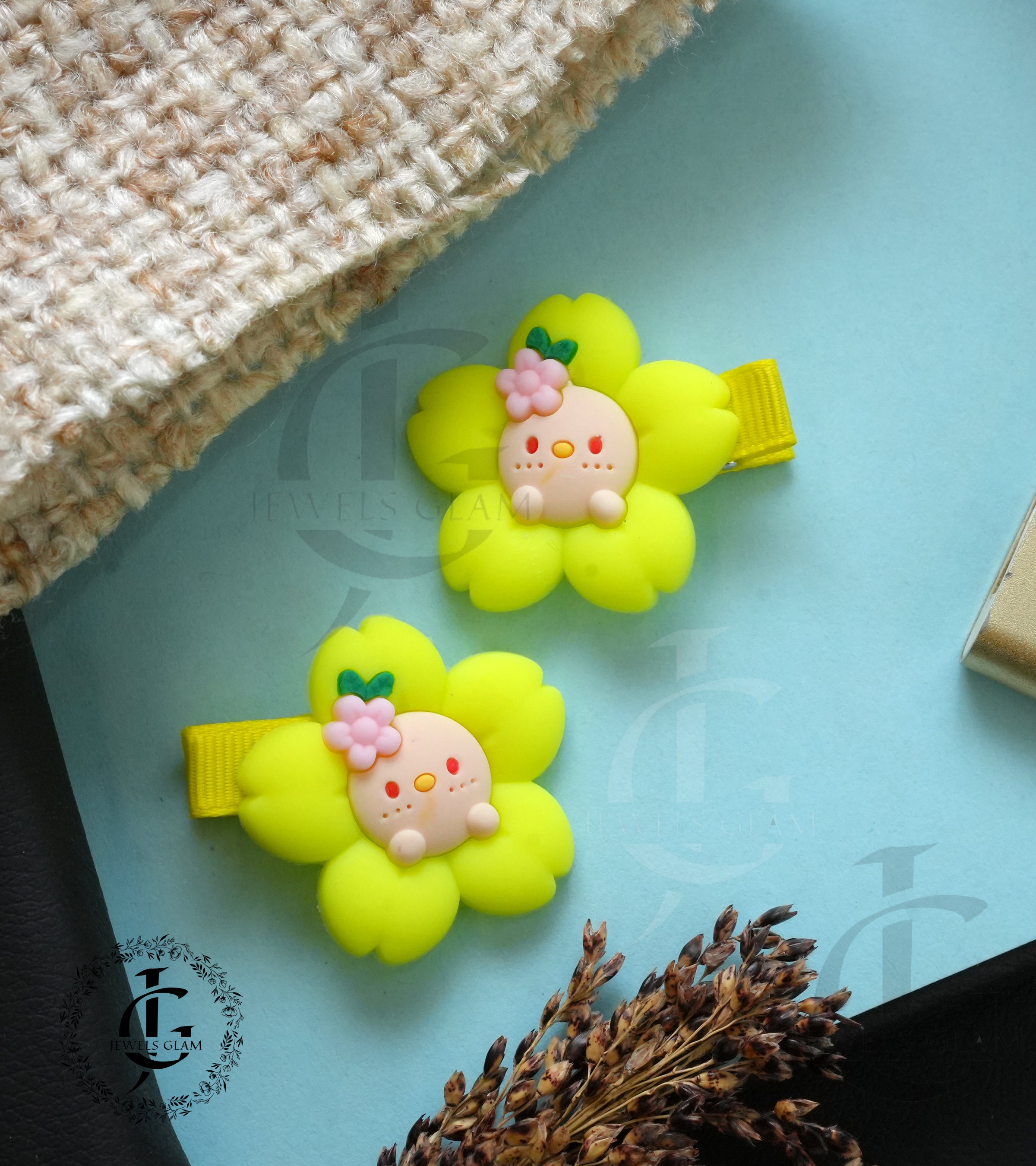 Playful Silicone Hair Pins (Pair)