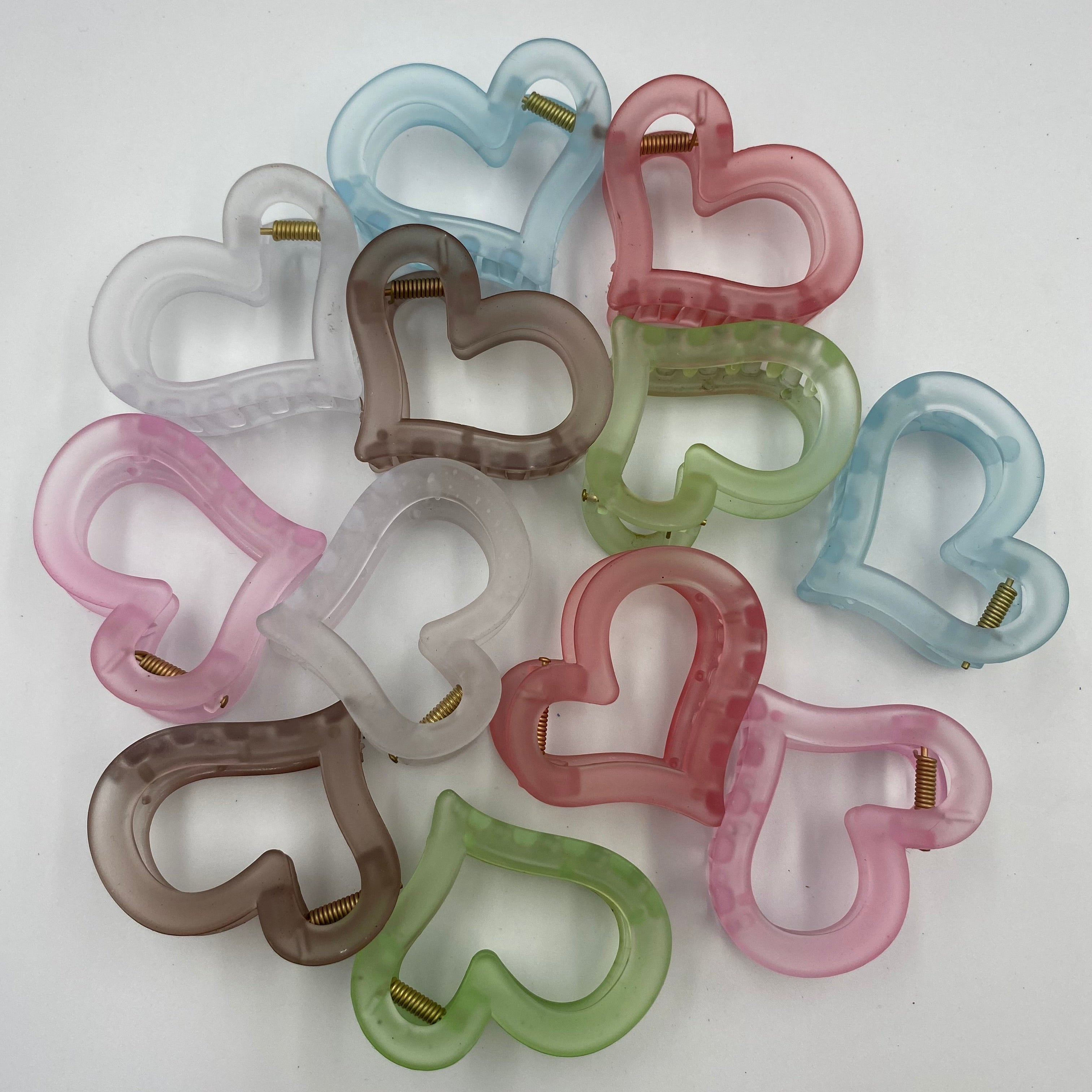 Heart-Shaped Hair Clips - Sweet and Stylish