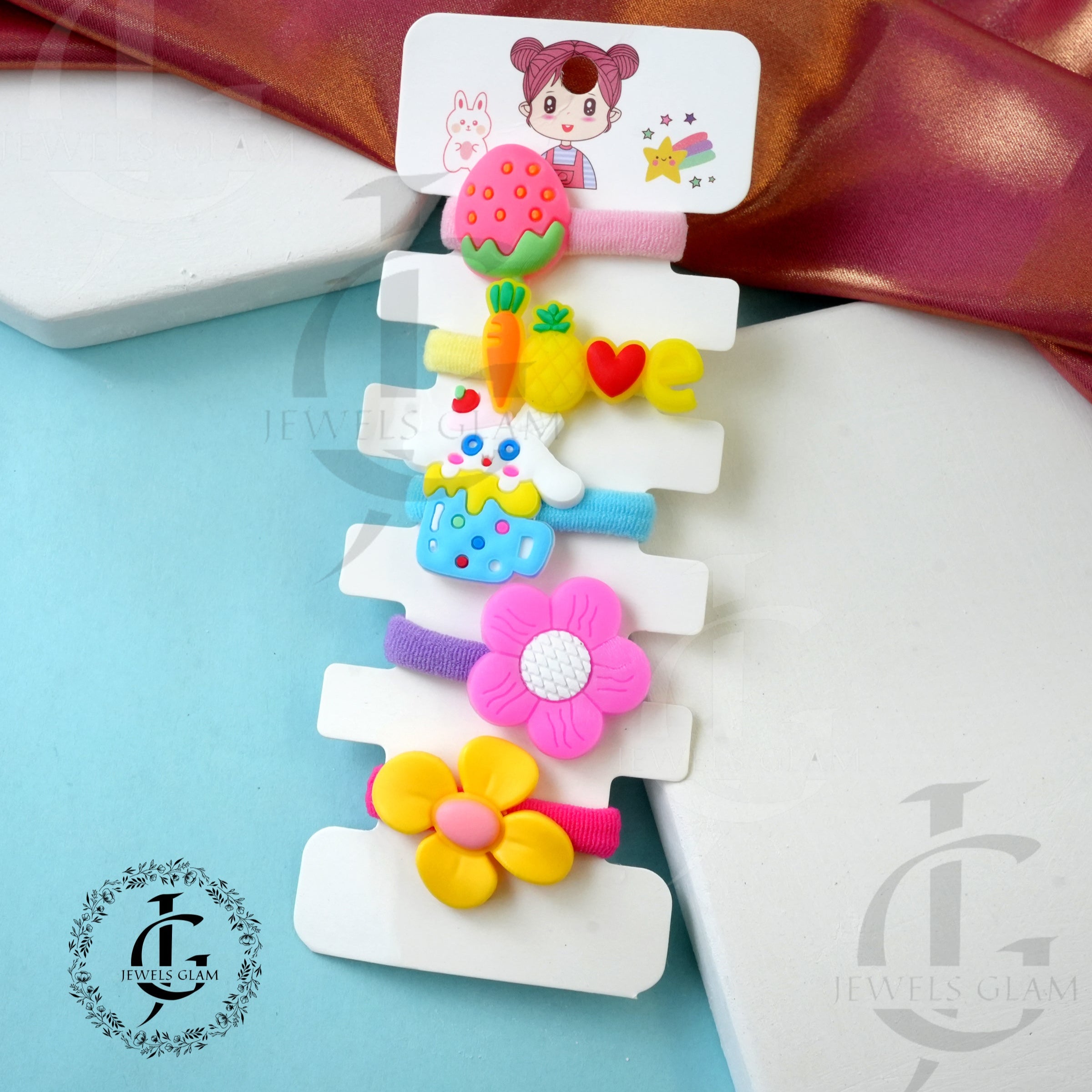 Vibrant Charm Kids' Hair Ties Set