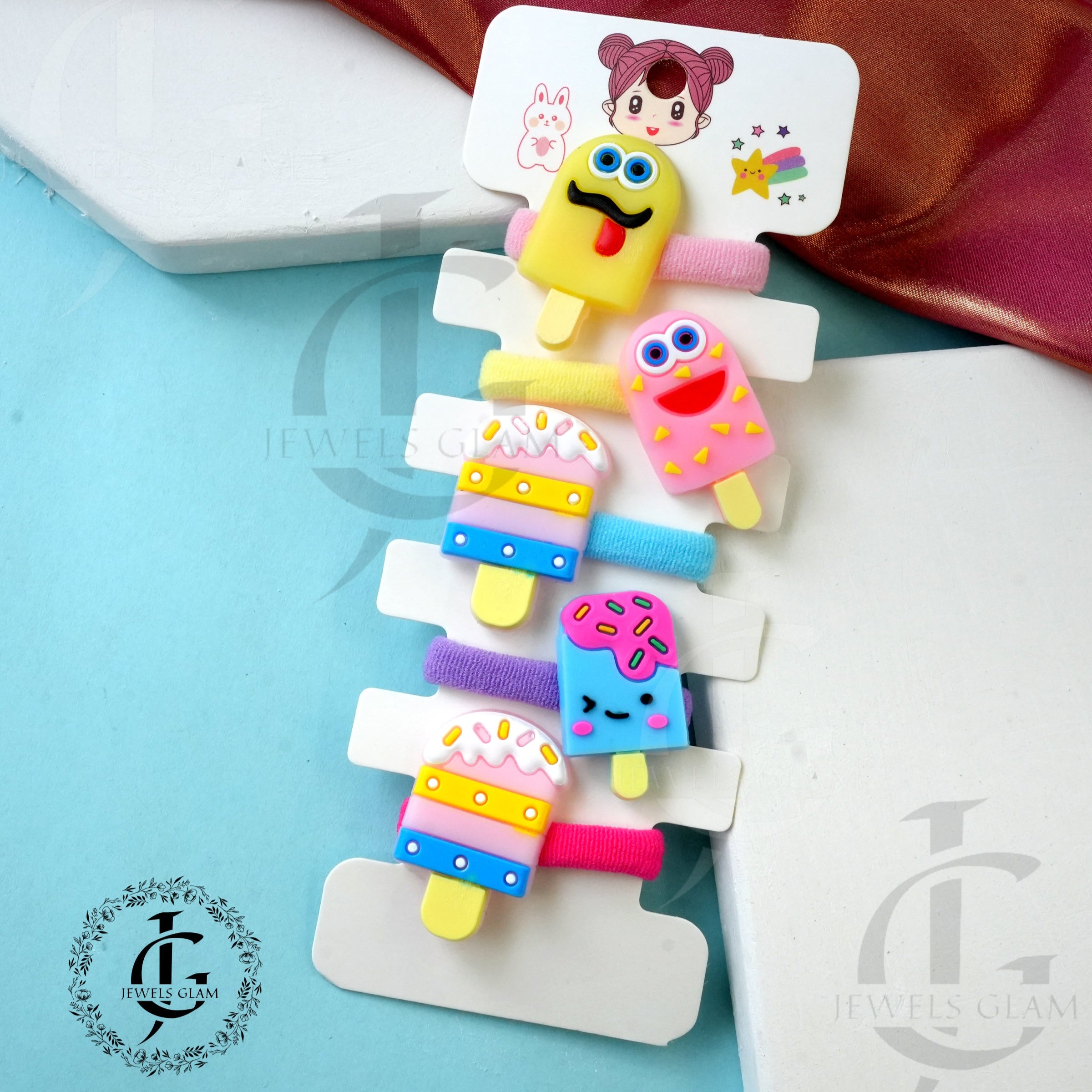 Popsicle Fun Kids' Hair Ties Set