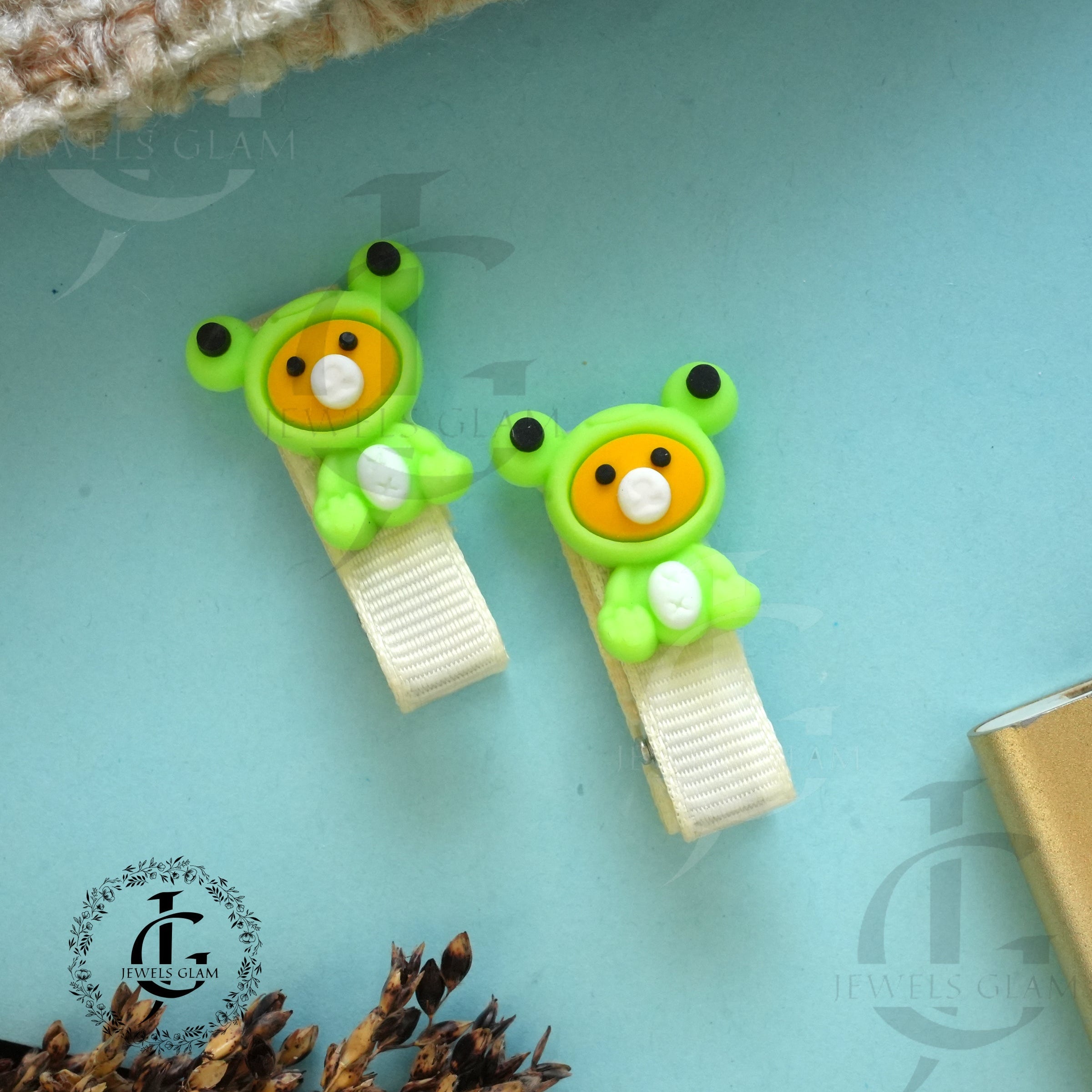 Vibrant Silicone Hair Pins (Pair)