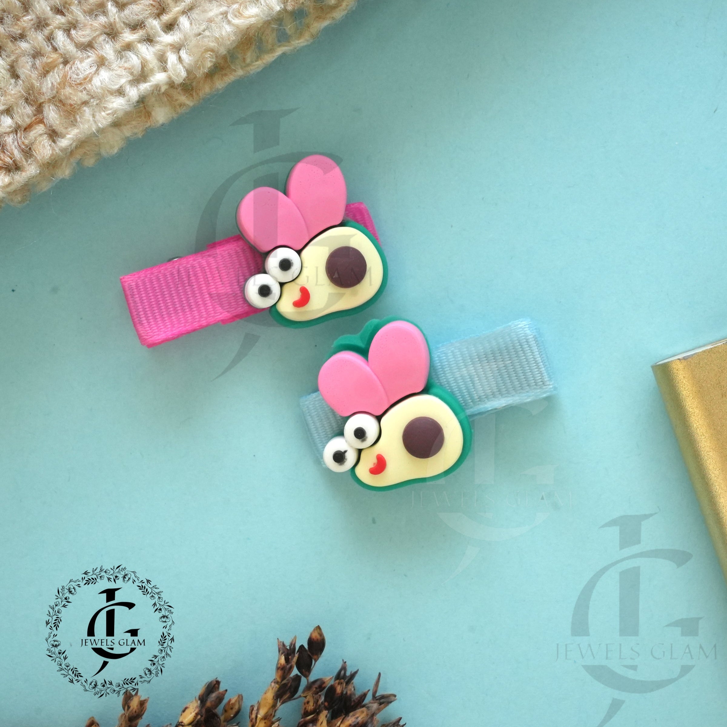 Vibrant Silicone Hair Pins (Pair)