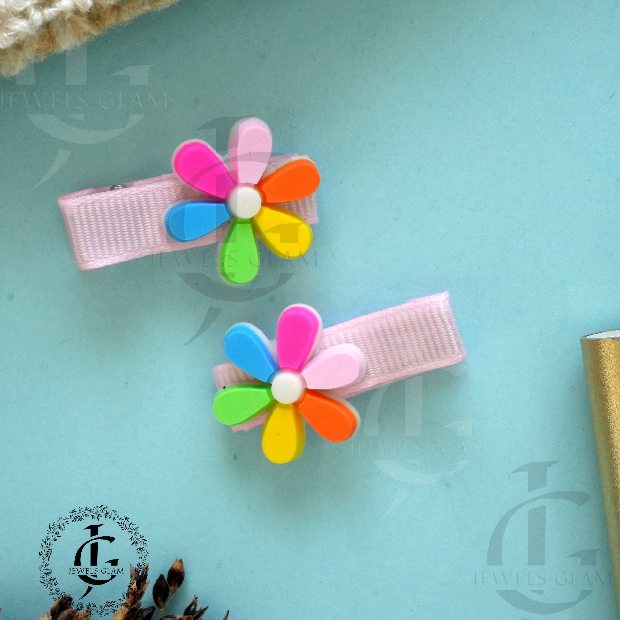 Vibrant Silicone Hair Pins (Pair)