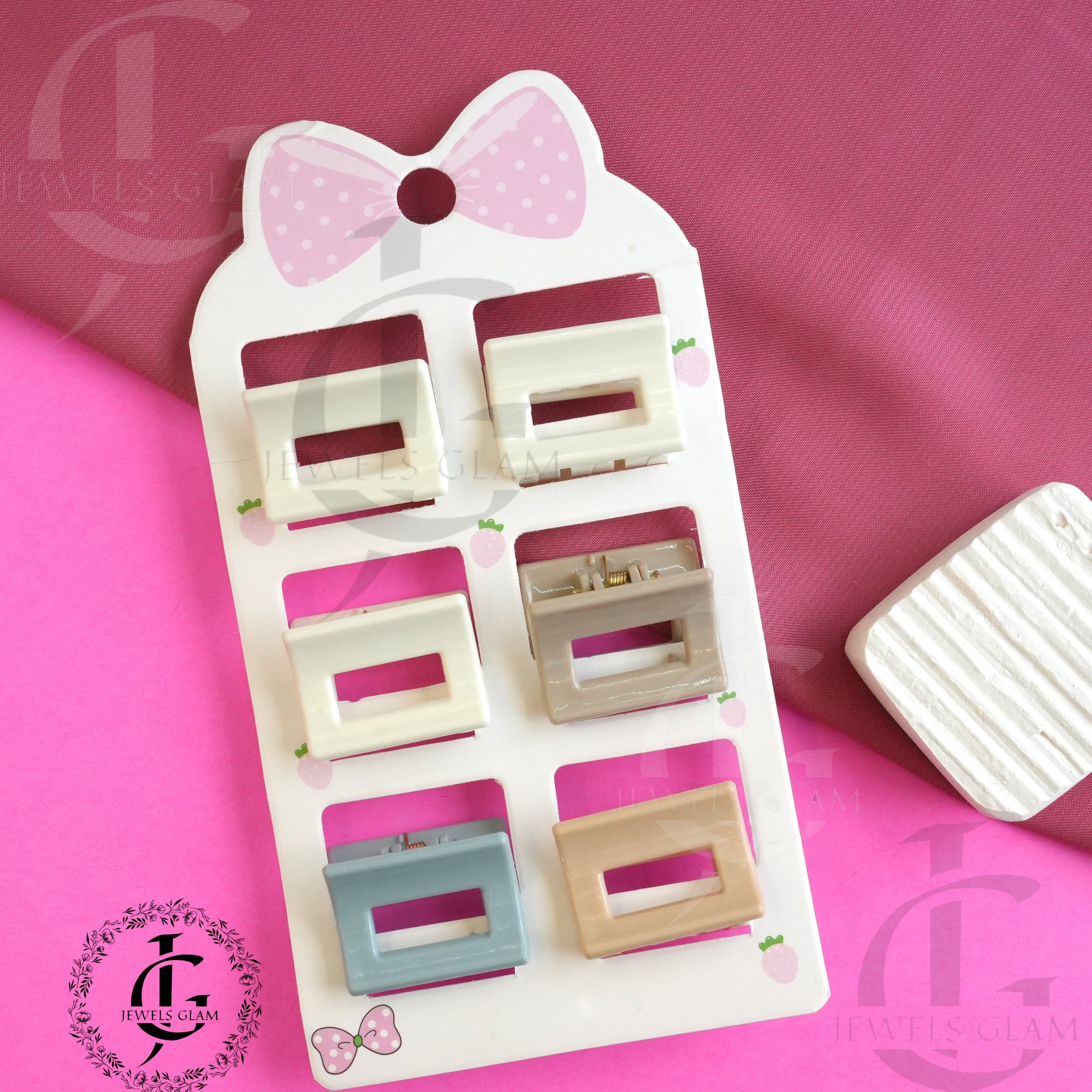 Elegant Rectangular Mini Hair Catchers Set