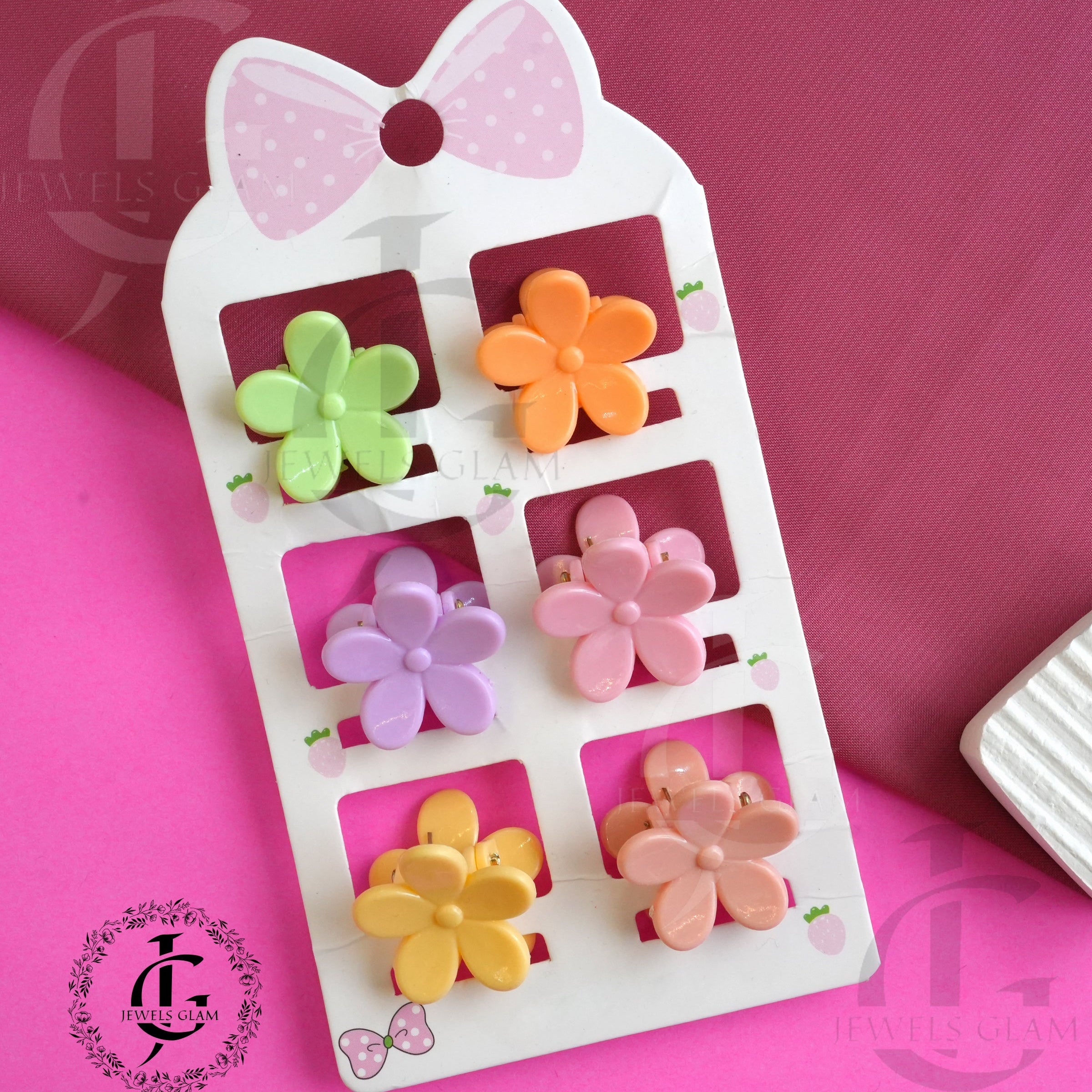 Blooming Pastel Flower Hair Catchers Set