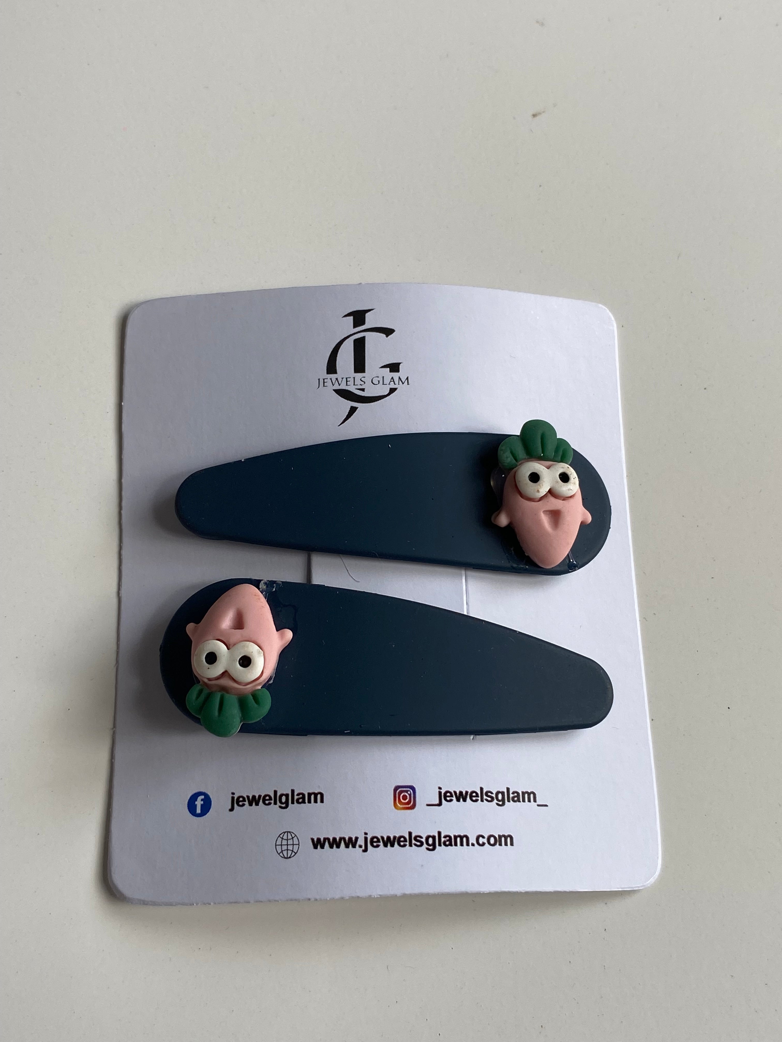 Adorable Character Hair Snap Pins (Pair)