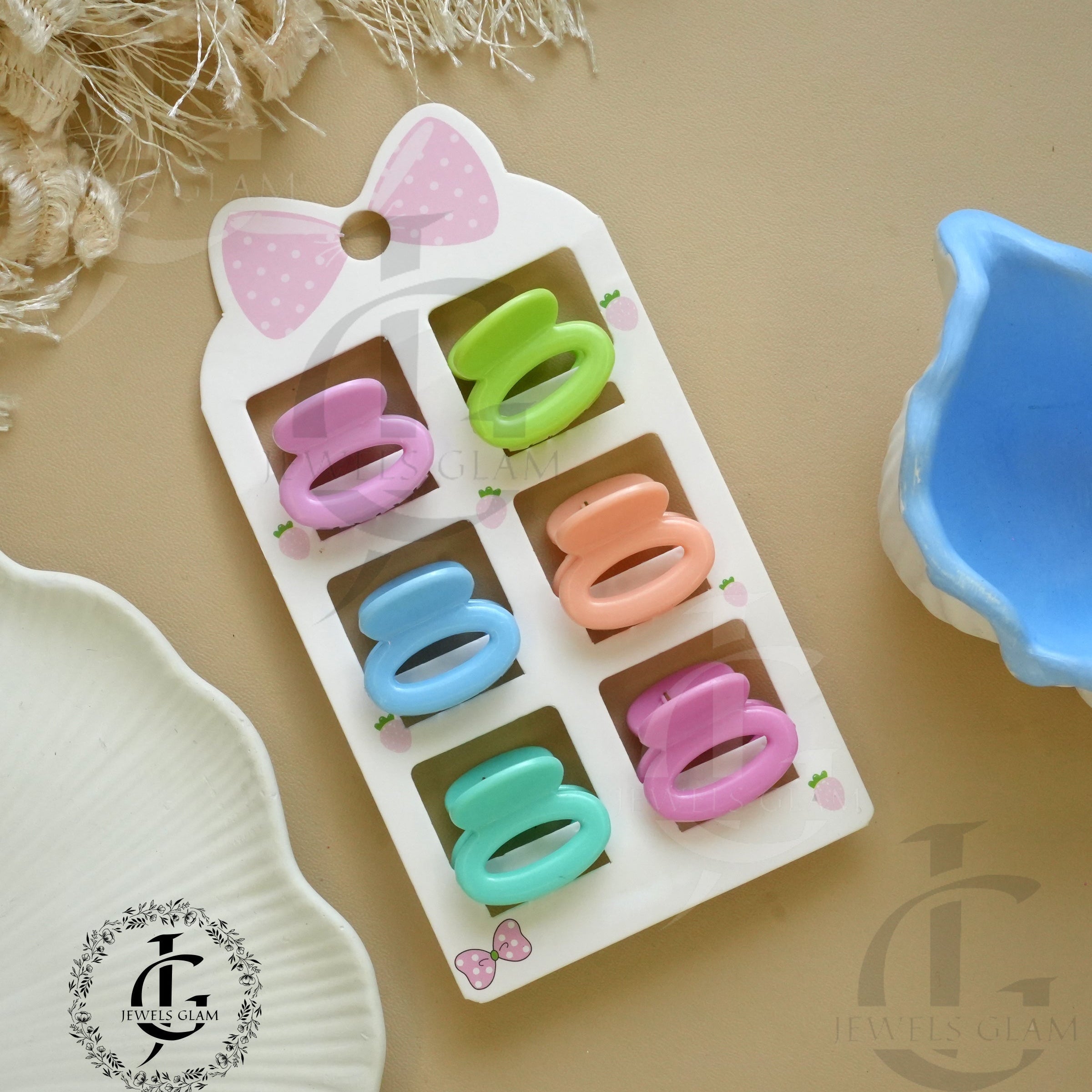 Pastel Elegance Mini Hair Catchers Set