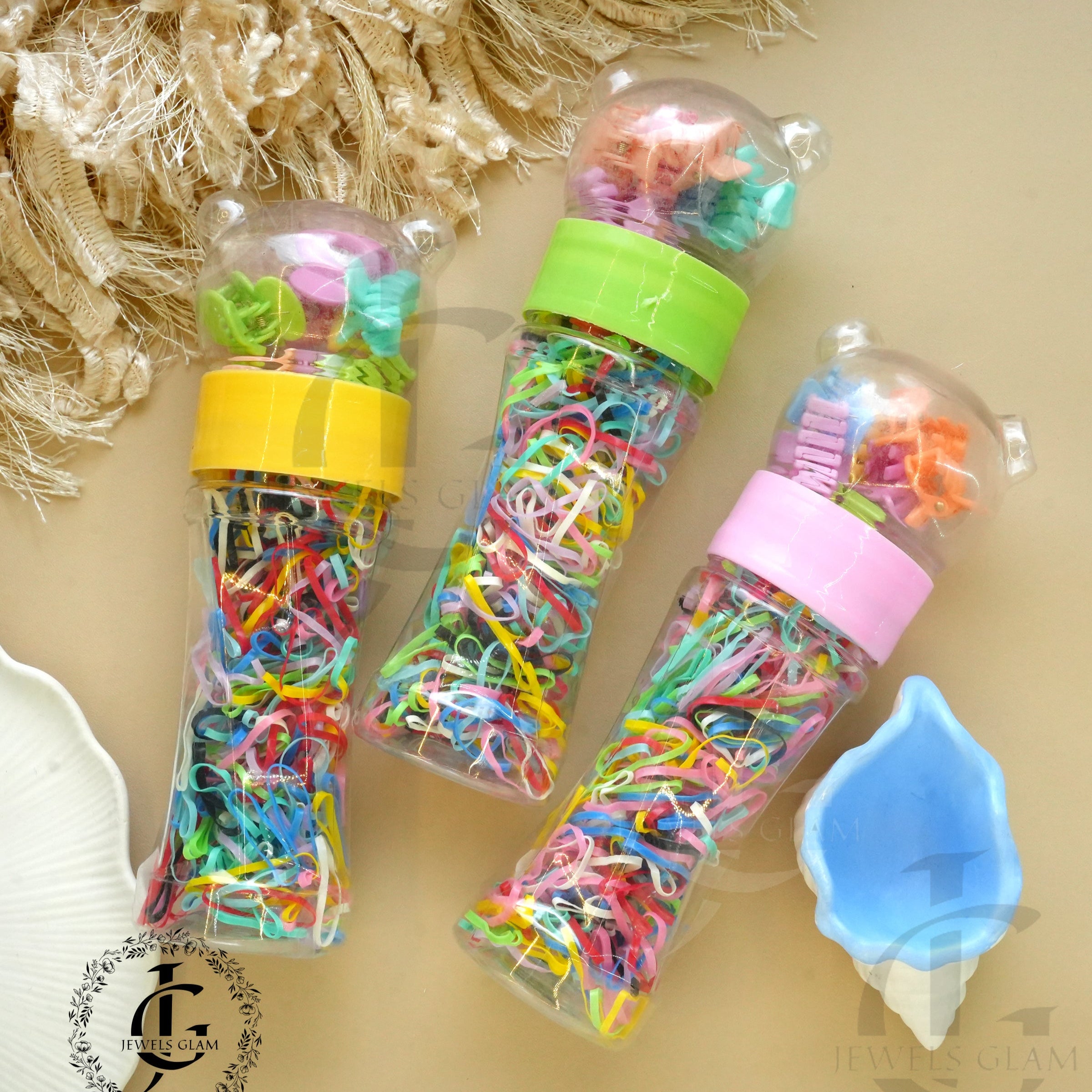 All-in-One Hair Accessories Jar - Blue Edition