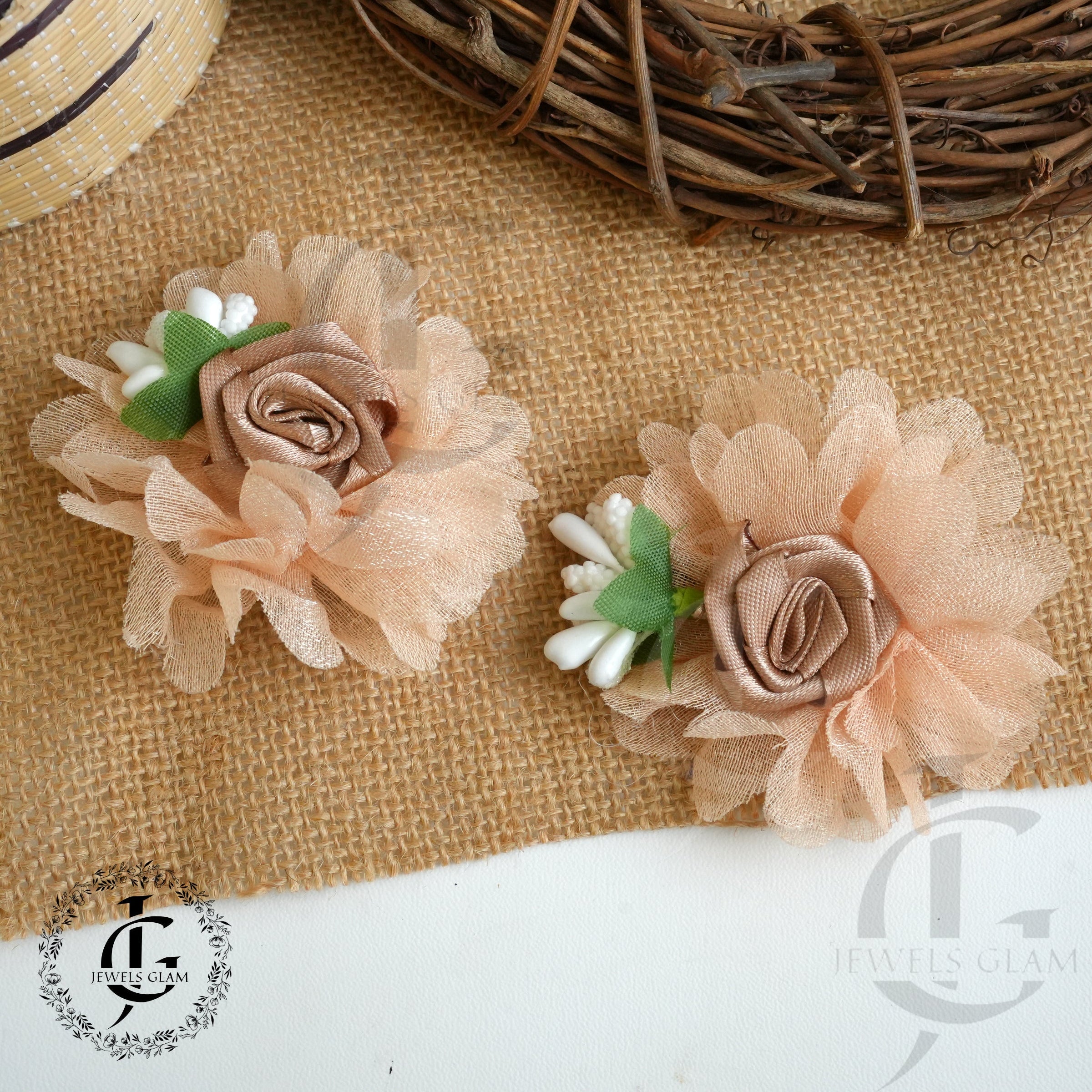 Elegant Floral Hair Clips (Pair)