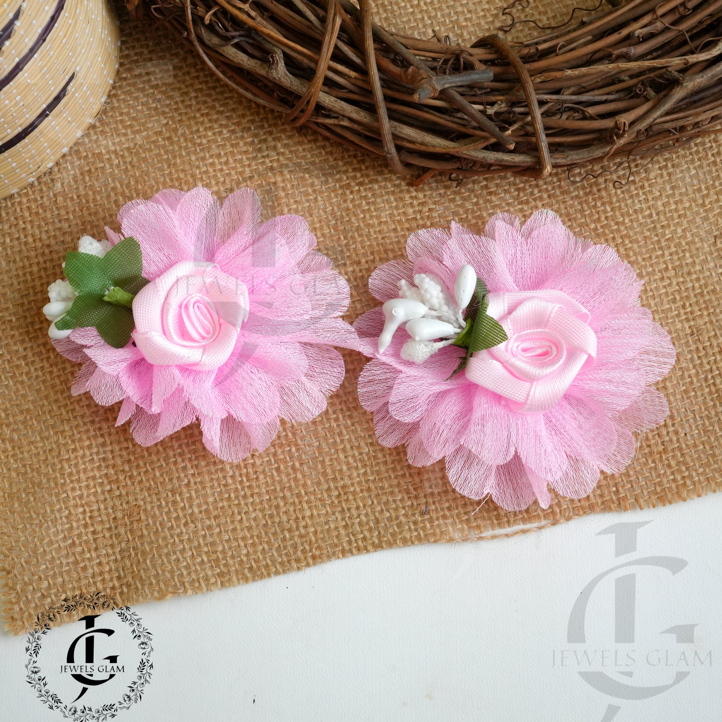 Elegant Floral Hair Clips (Pair)