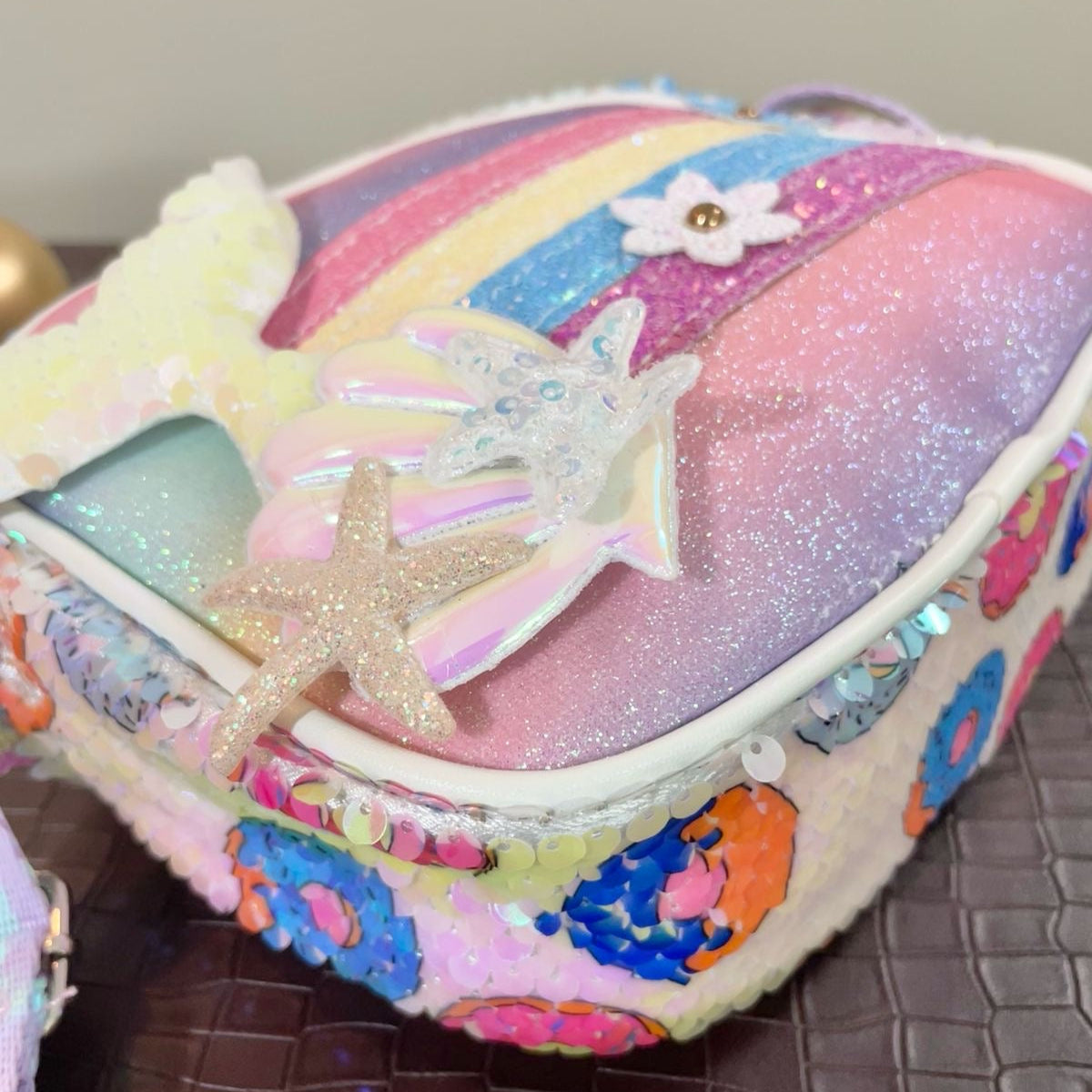 Little Girls Sparkling Mermaid Crossbody Shoulder Bag