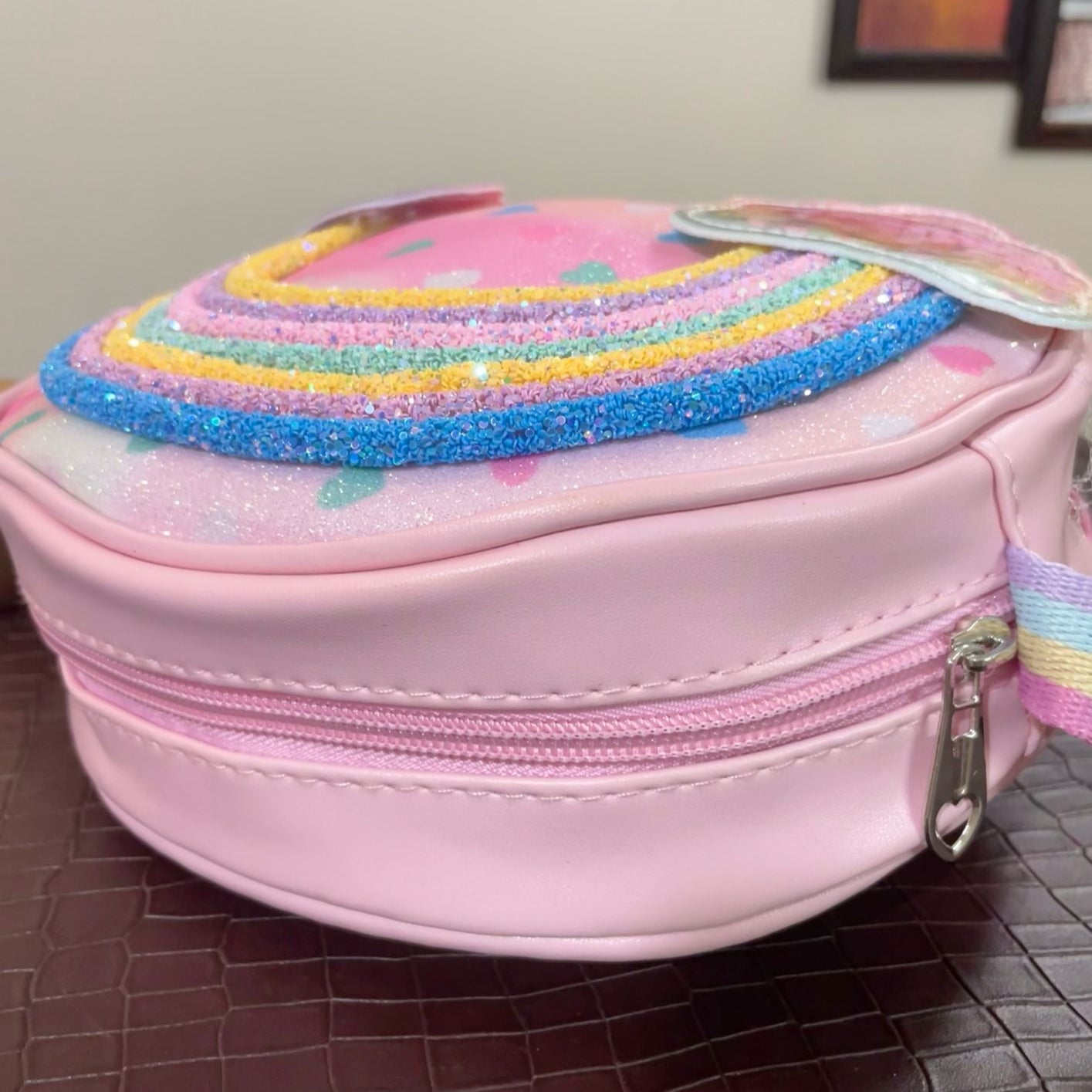 Little Girl Sparkling Rainbow Crossbody Shoulder Bag