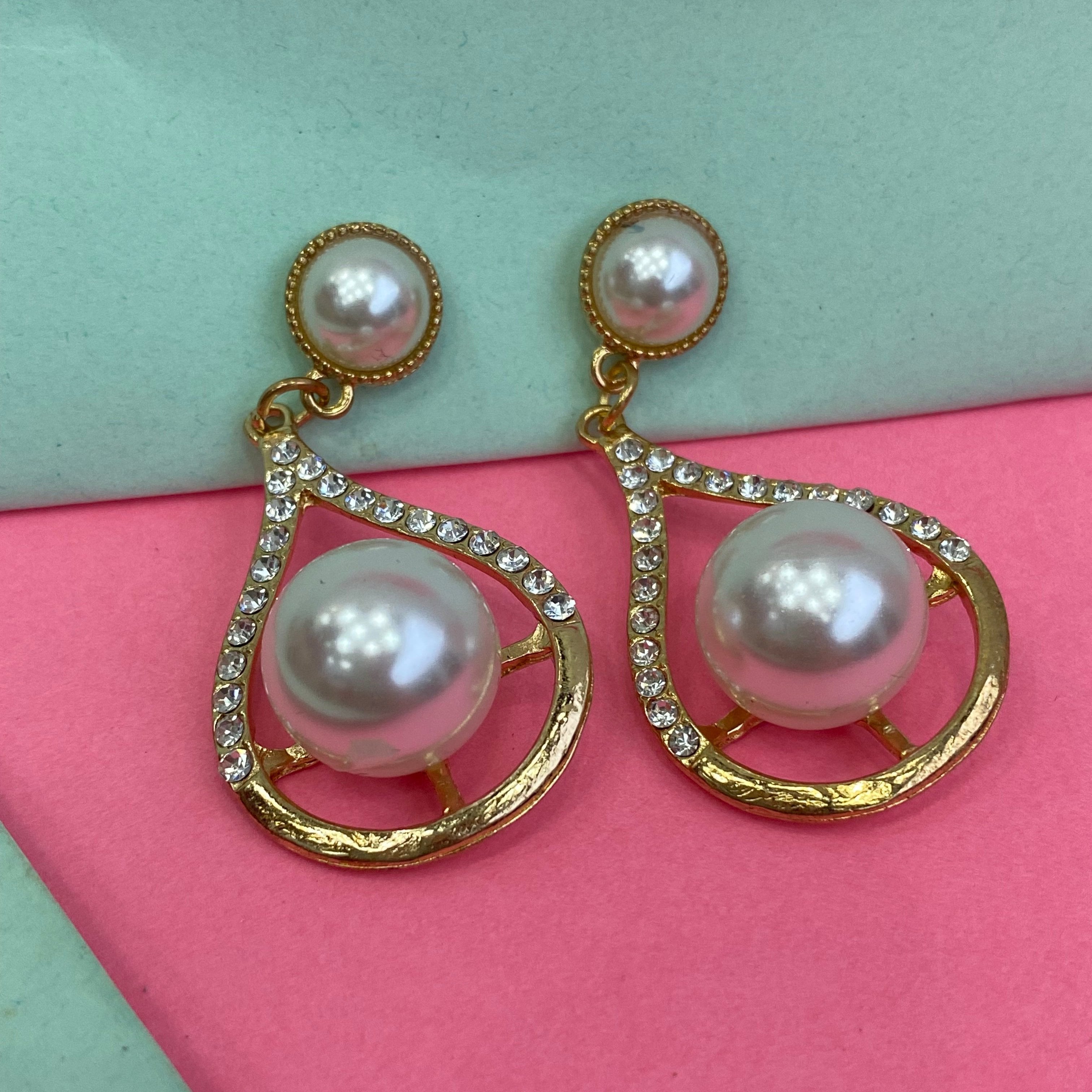 Radiant Pearl Teardrop Earrings