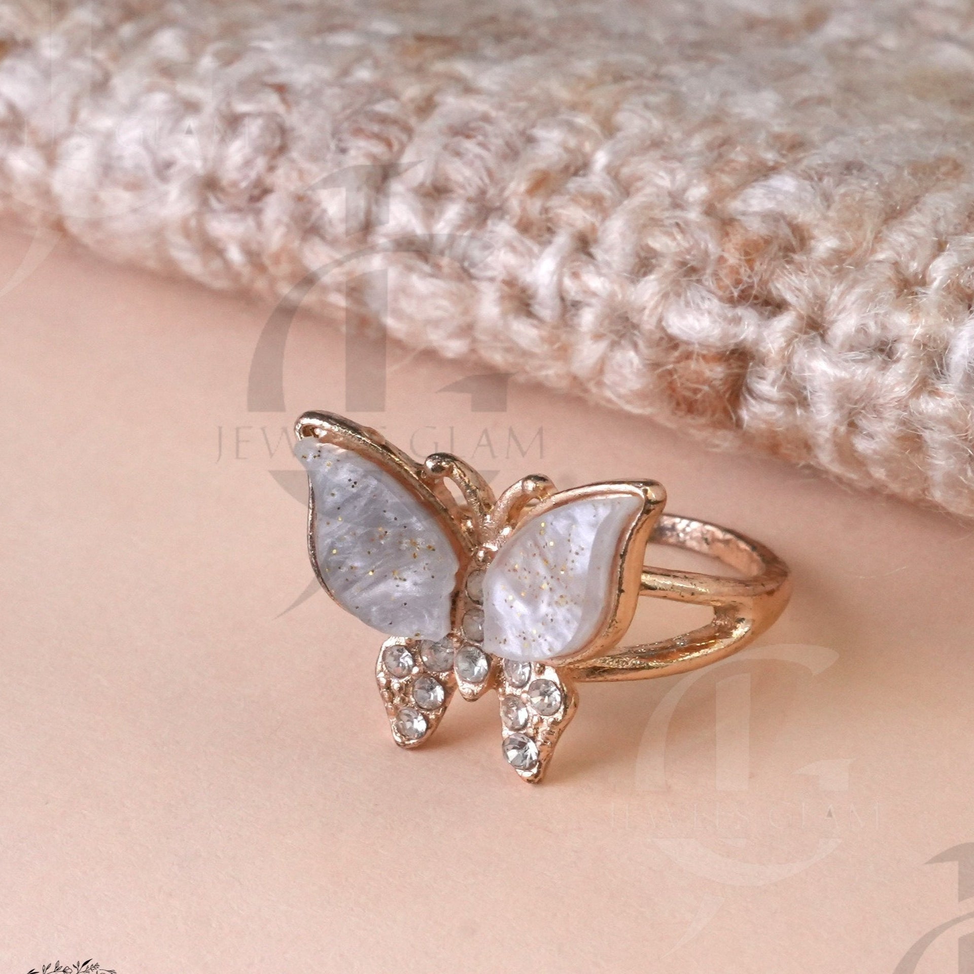 Golden Butterfly Elegance Ring