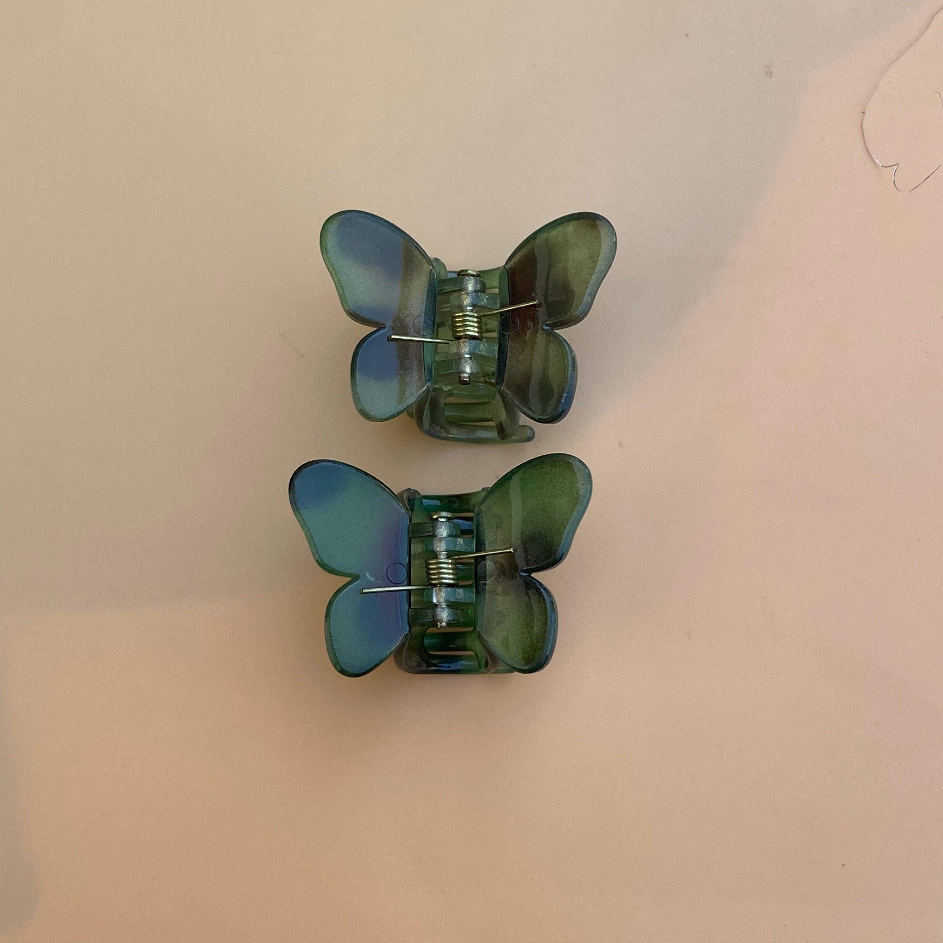 Mini Butterfly Hair Claw Clips pair