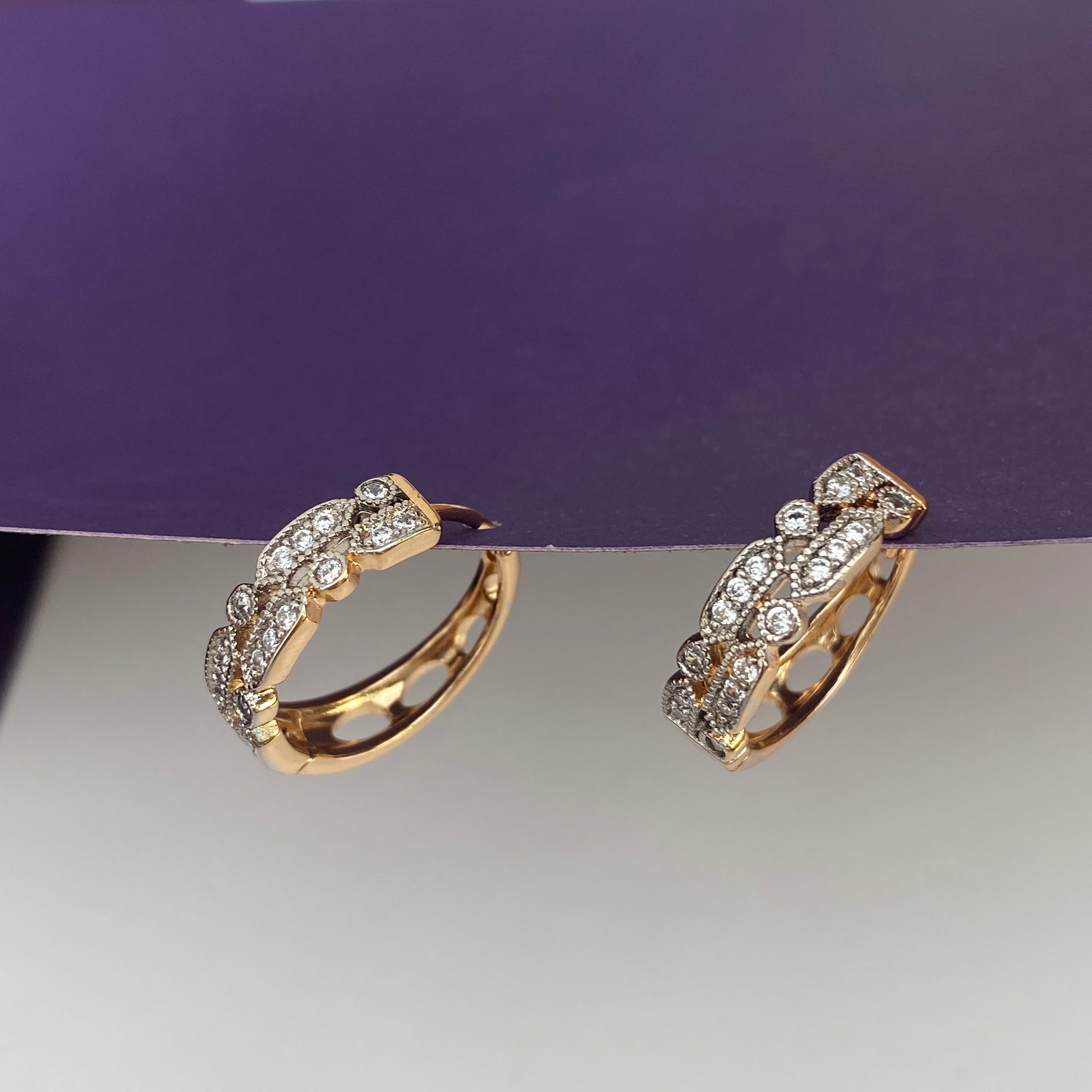 Elegant Crystal Band Hoop Earrings