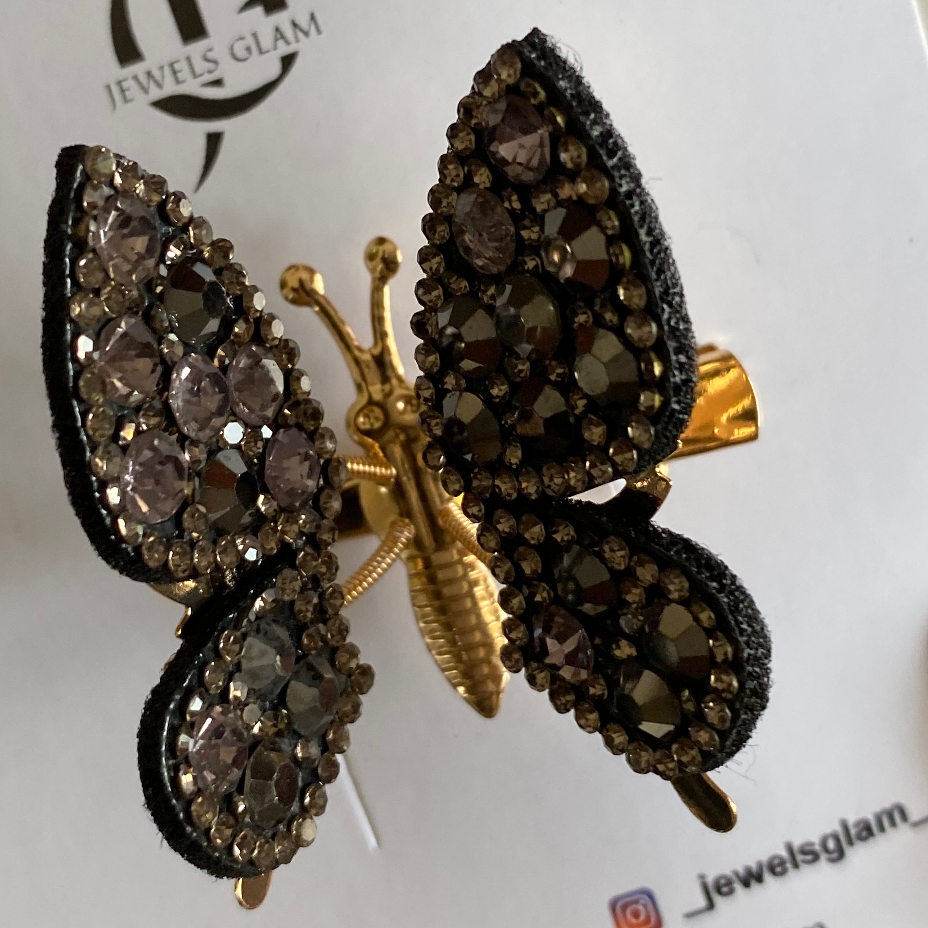 Moving Sparkling Butterfly Hair Clips