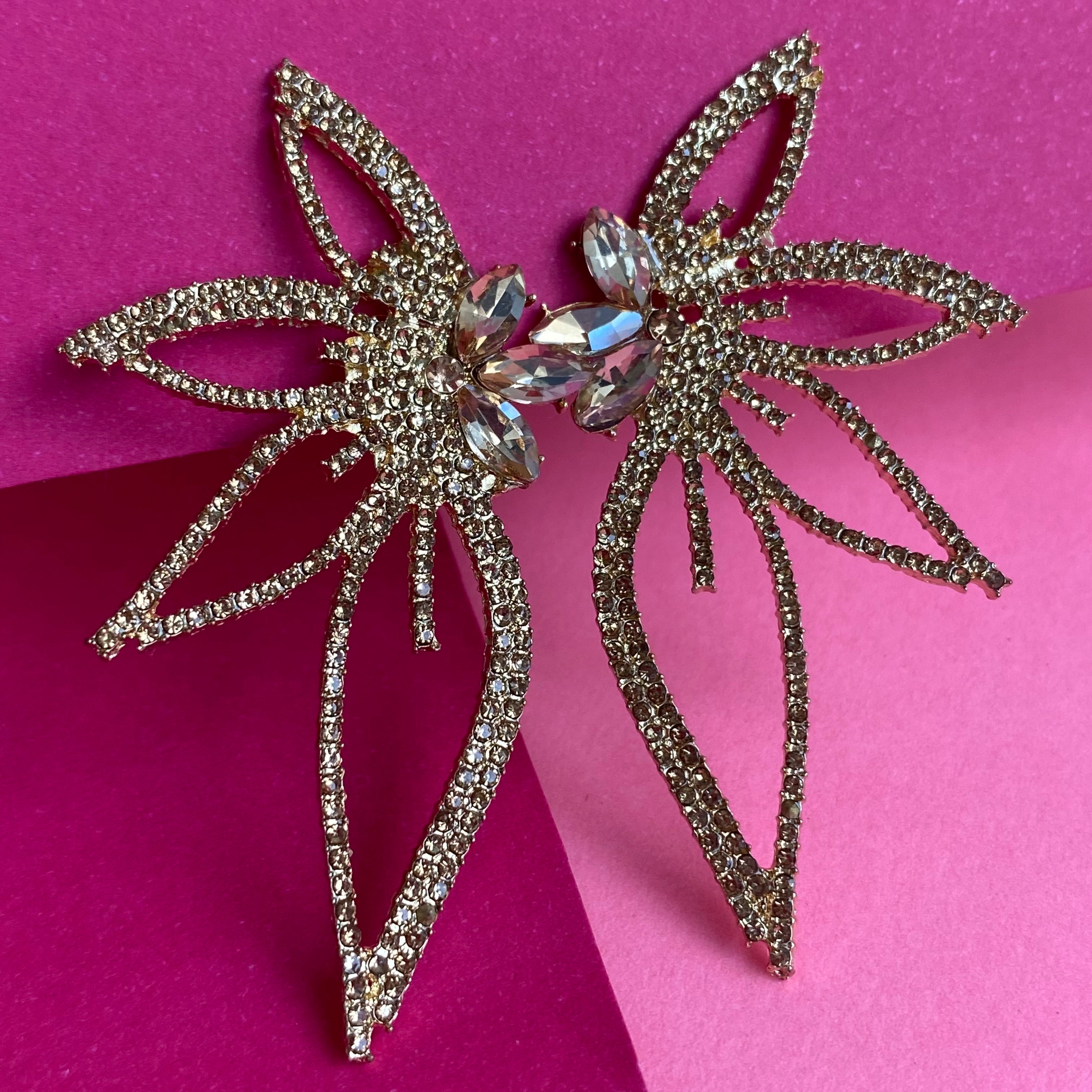 Radiant Blossom Crystal Statement Earrings