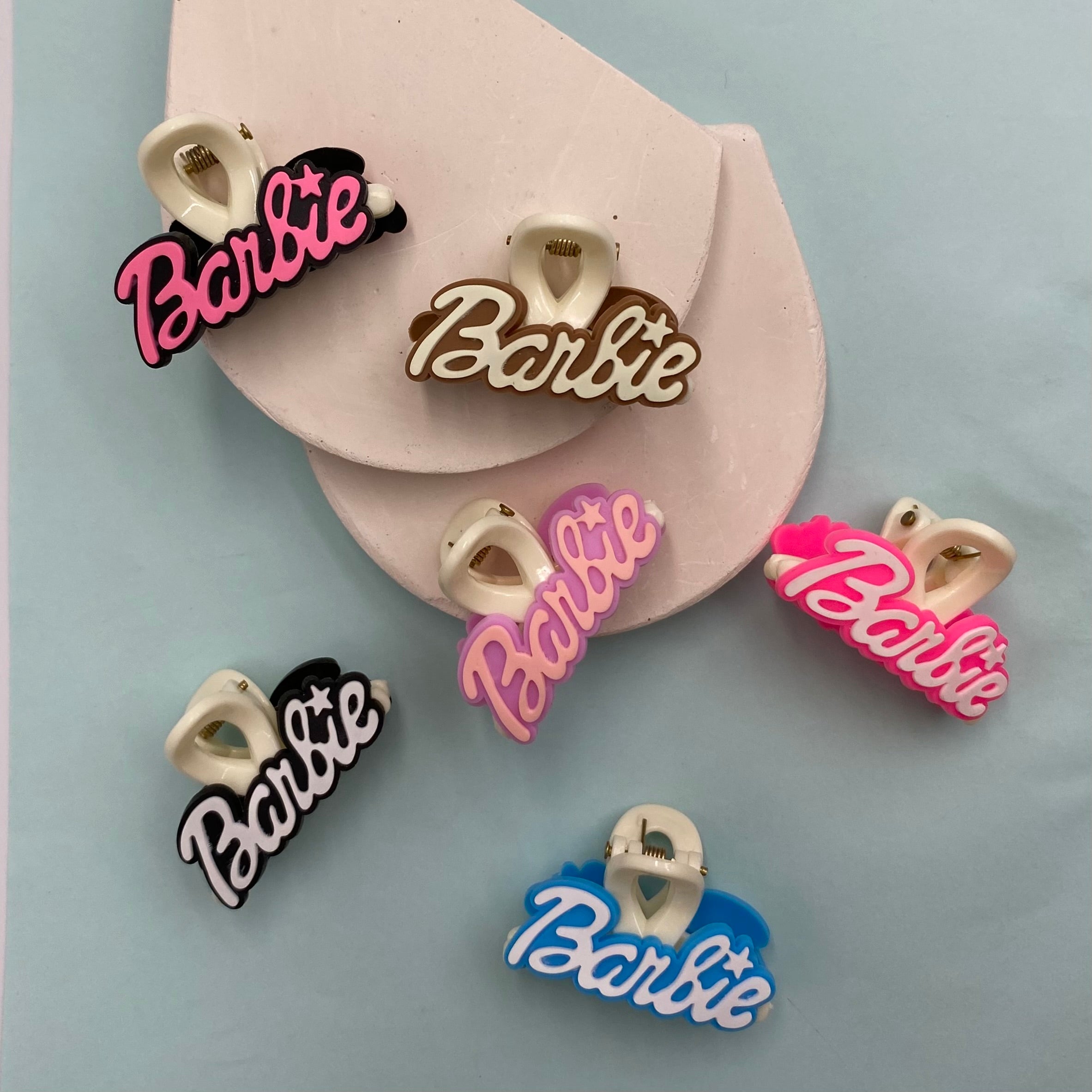 Barbie Logo Hair Claw Clips
