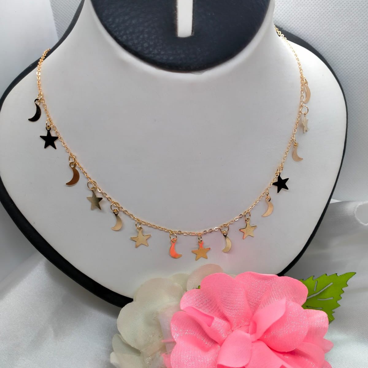 Celestial Charm Necklace – Stars and Moons Elegance