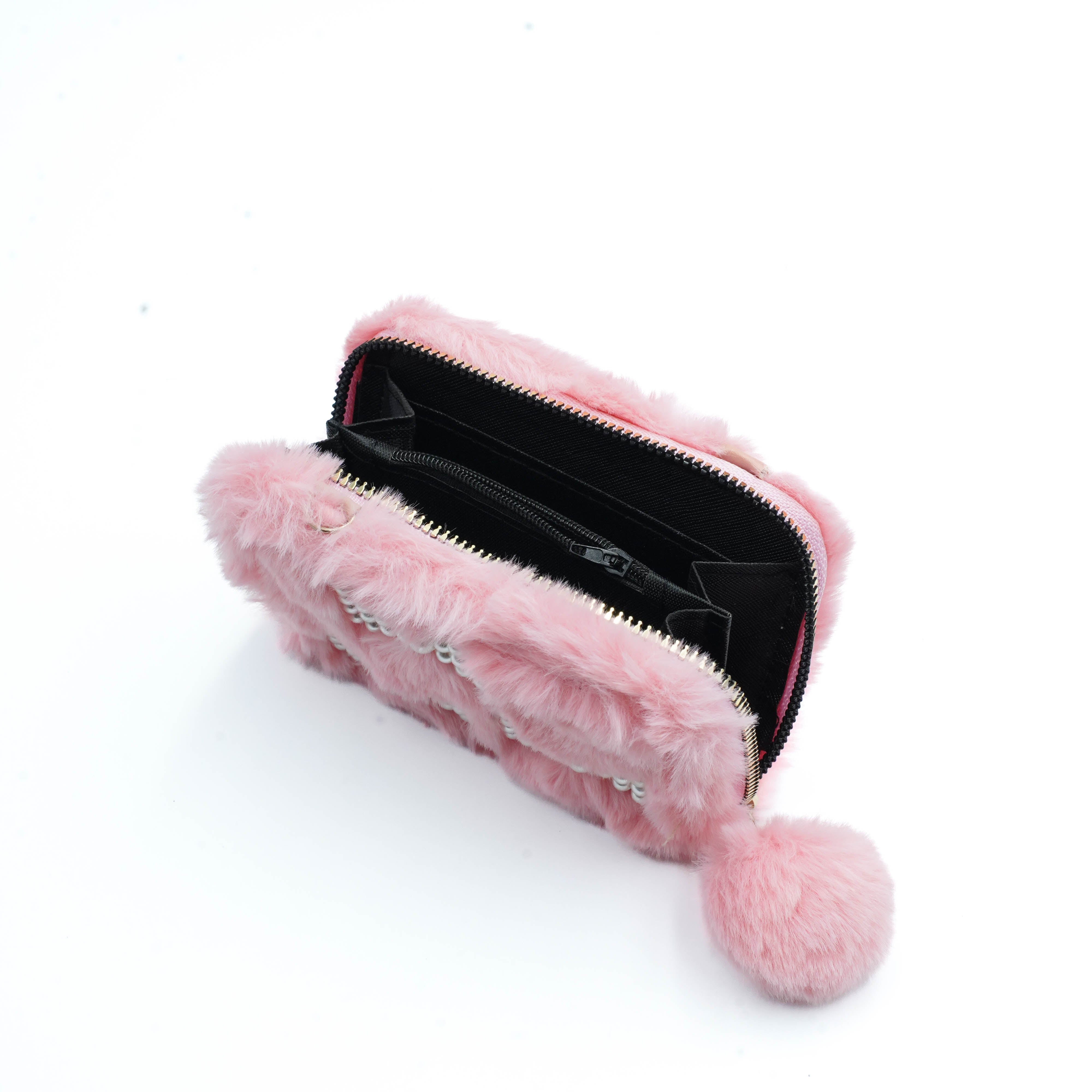 Peach Plush Wallet