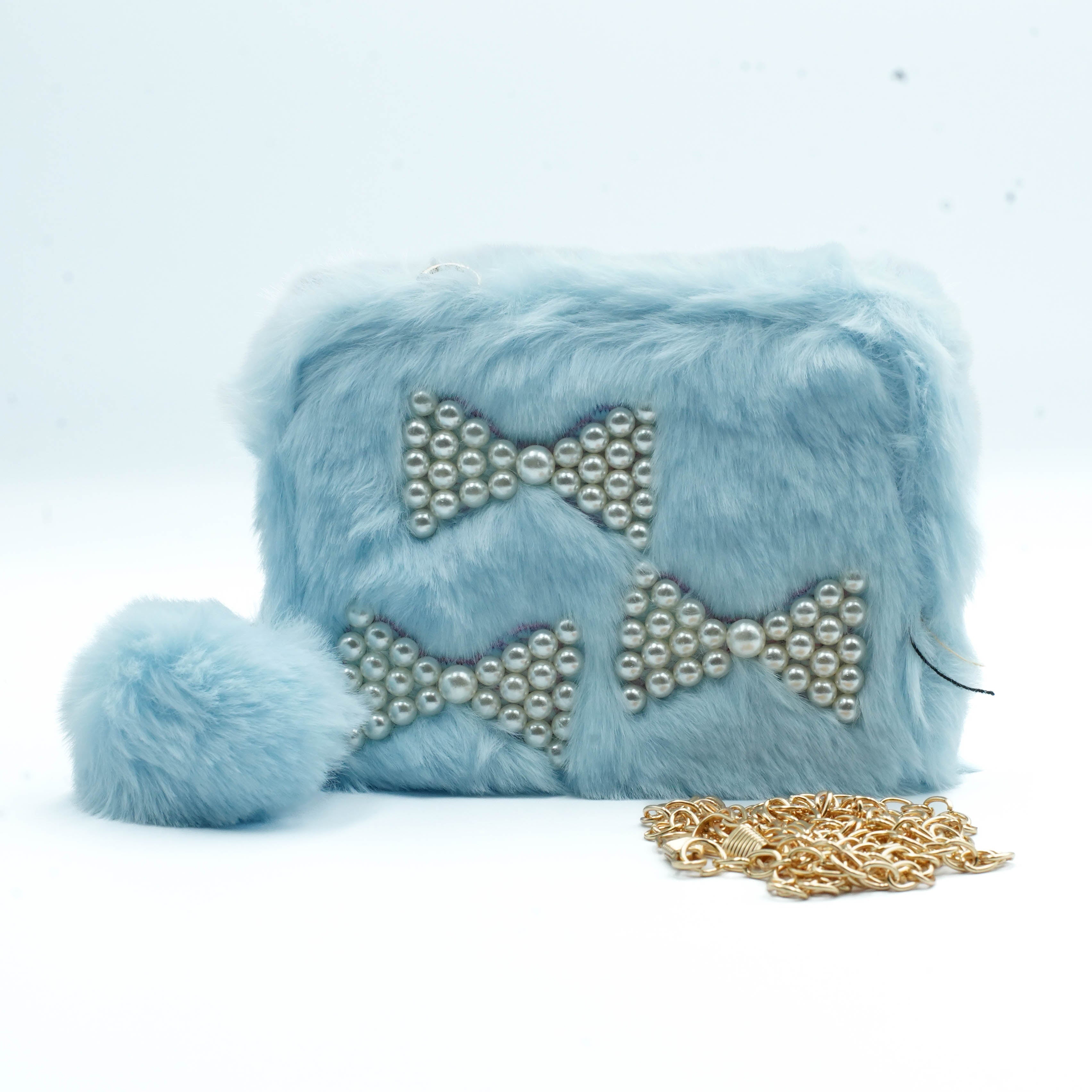 Blue Plush Wallet