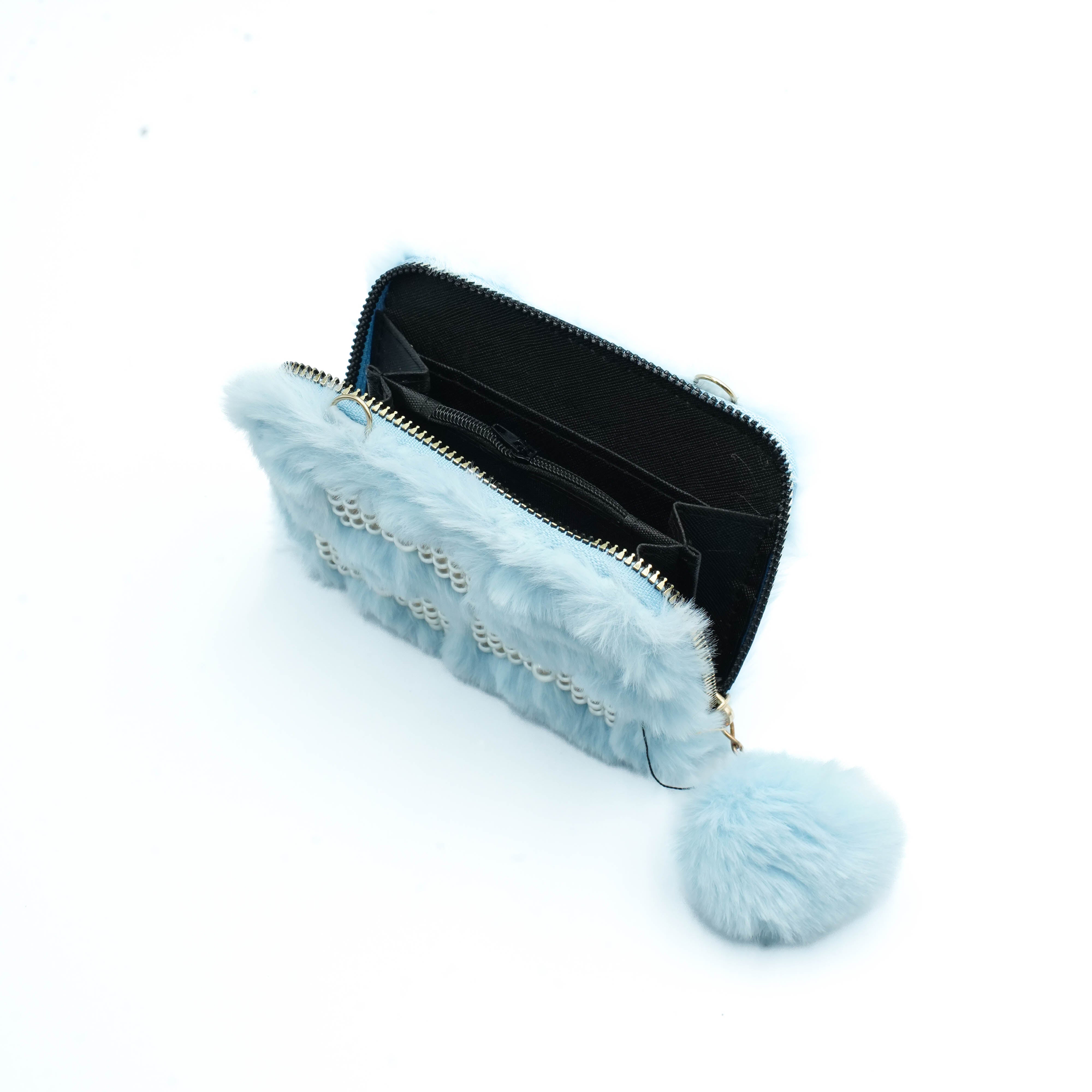 Blue Plush Wallet