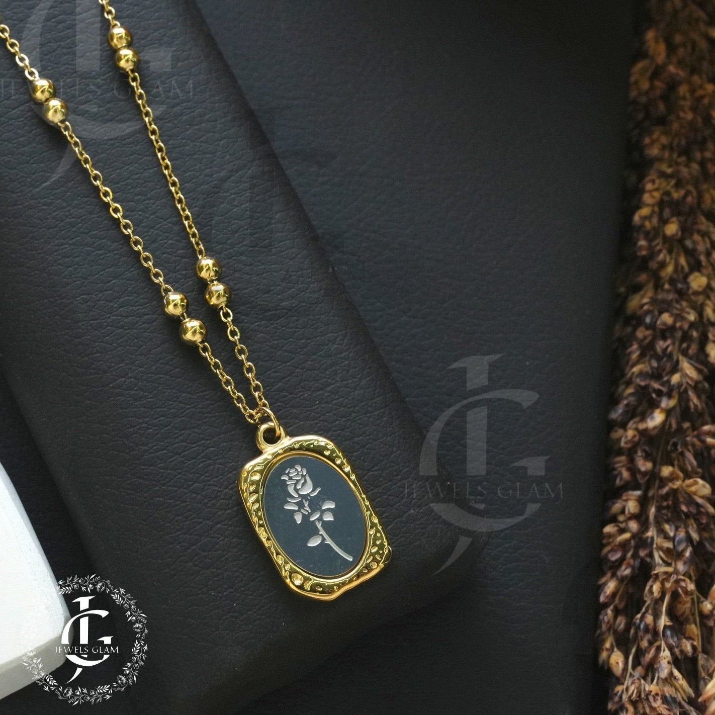 Timeless Gold-Plated Rose Pendant Necklace