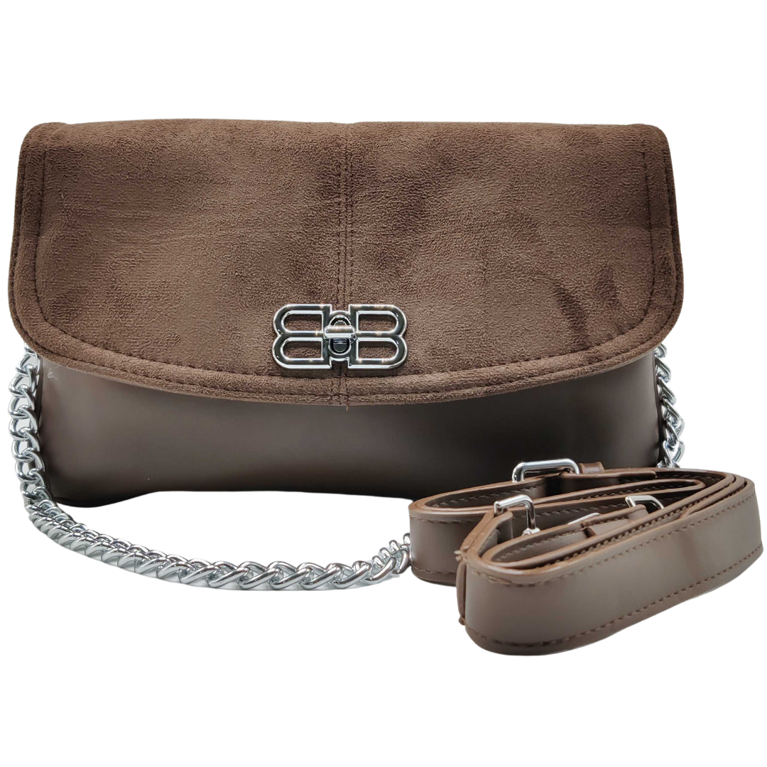 Women Crossbody Bag Designed With Velvet