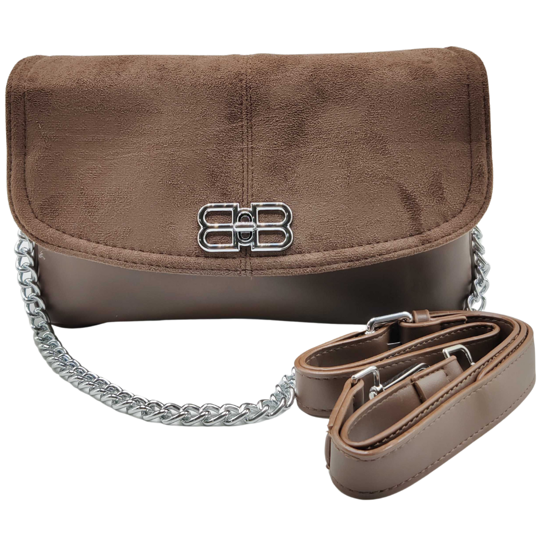 Women Crossbody Bag Designed With Velvet