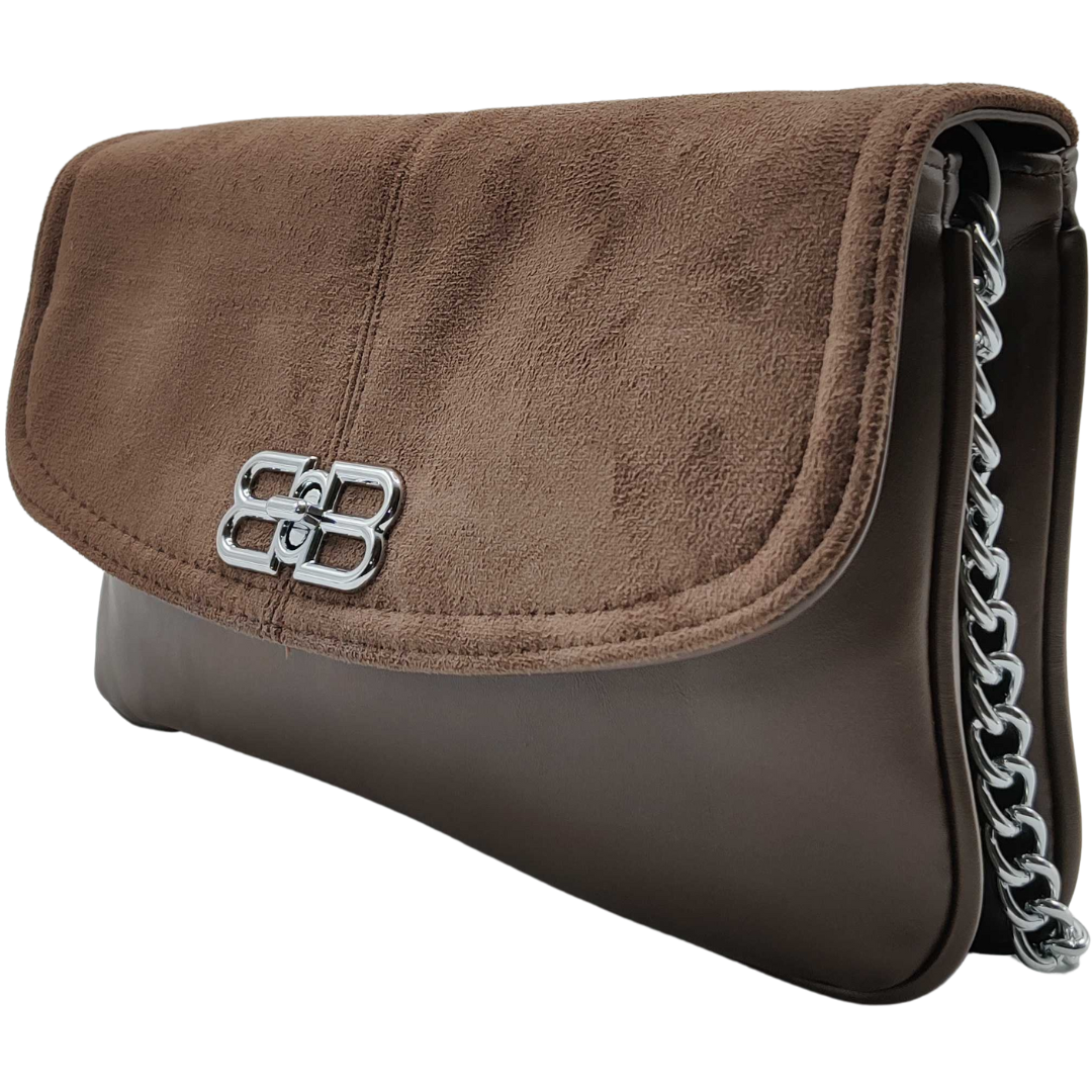 Women Crossbody Bag Designed With Velvet