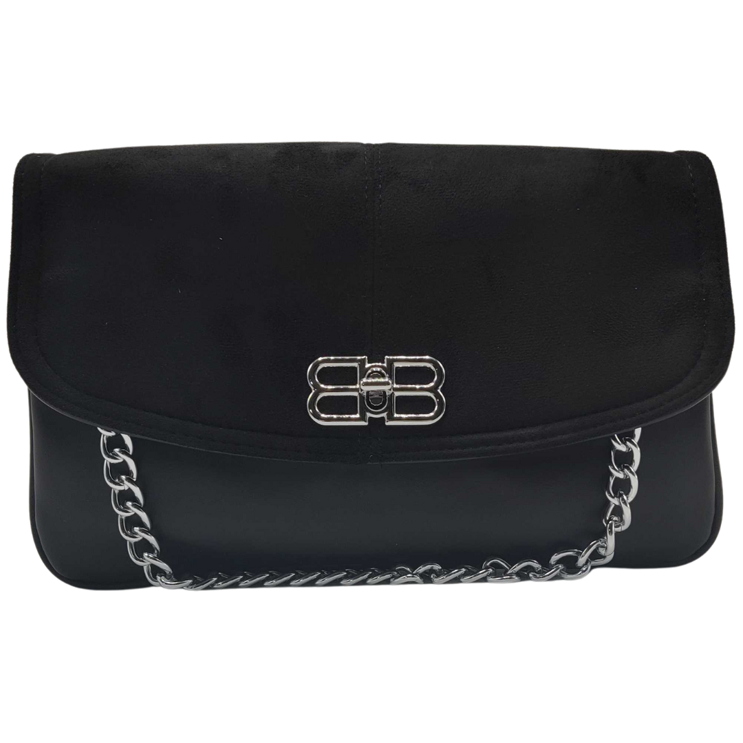 women velvet Crossbody Bag Black:)