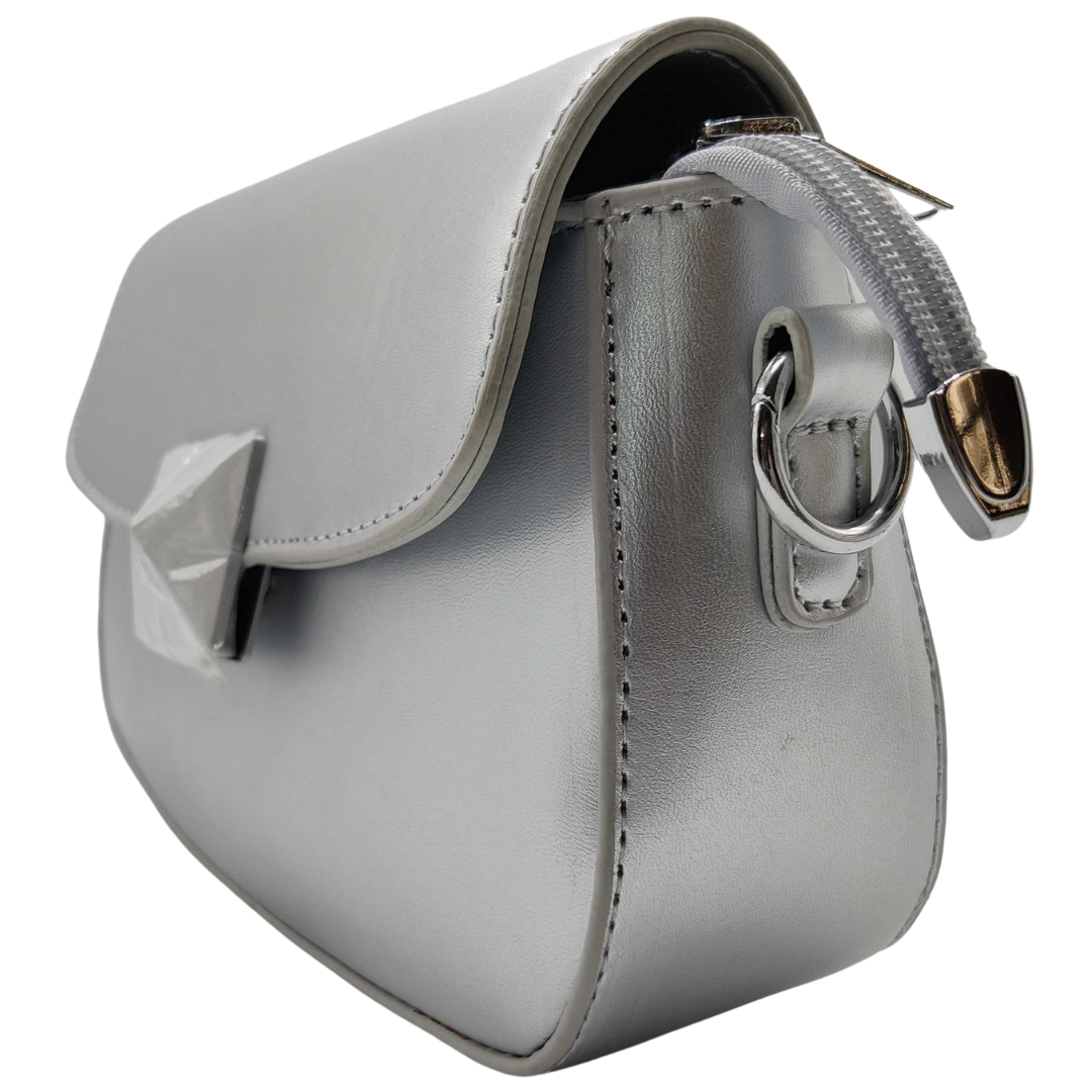 women Crossbody Bag silver with coin wallet:)
