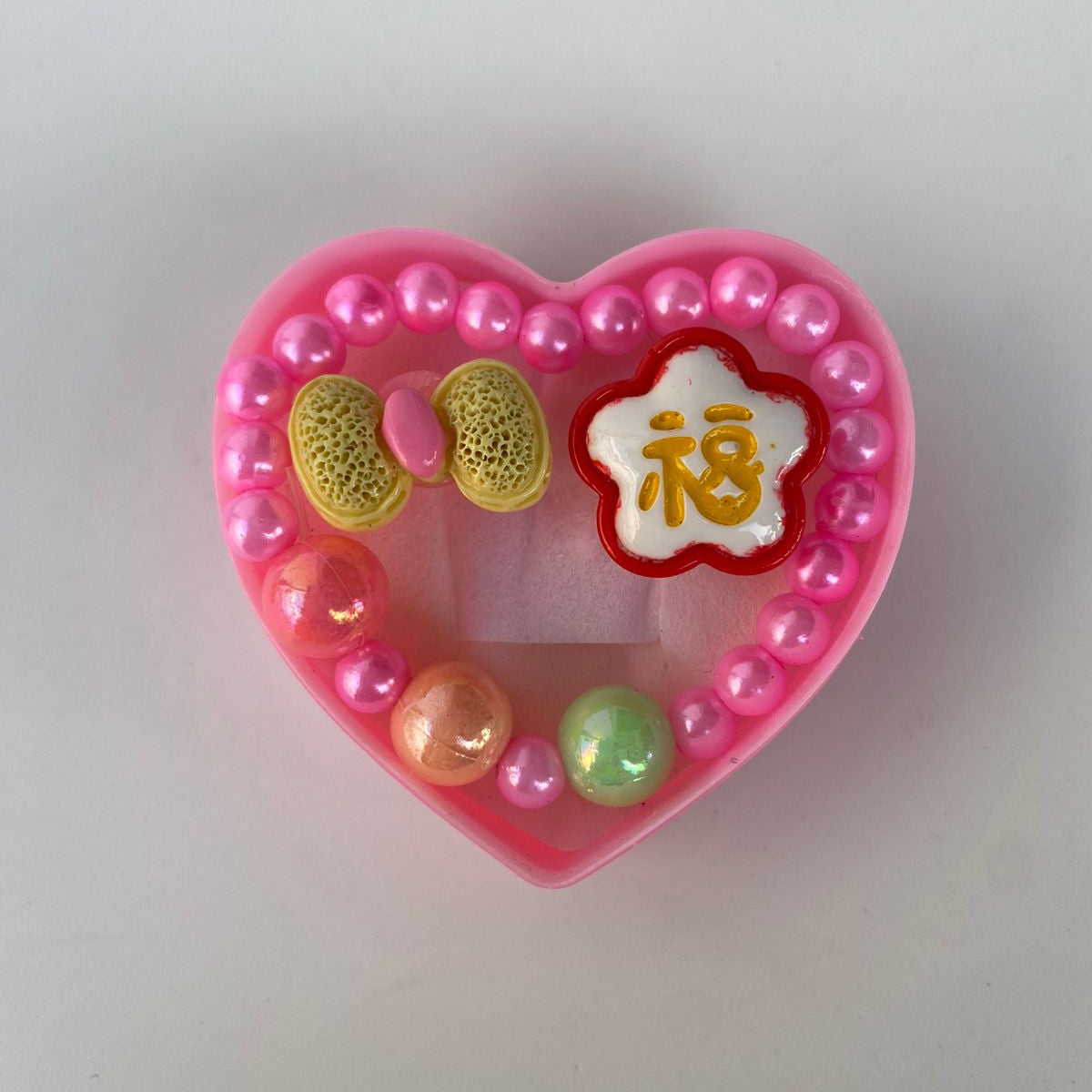 Heart-Shaped Kids' Bracelet & Rings Gift Box