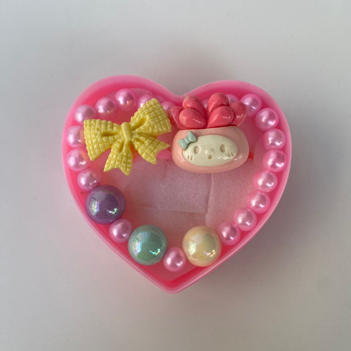 Heart-Shaped Kids' Bracelet & Rings Gift Box