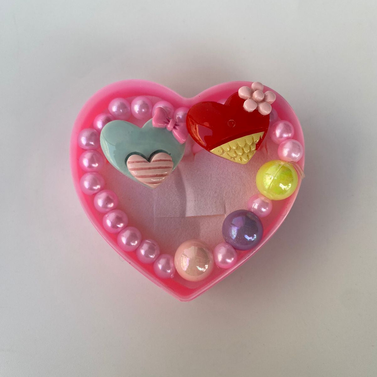 Heart-Shaped Kids' Bracelet & Rings Gift Set